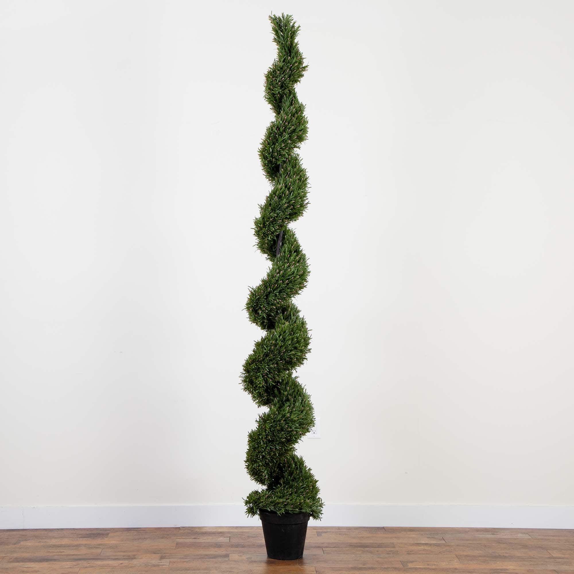 9ft. Potted Artificial Rosemary Spiral Topiary Tree