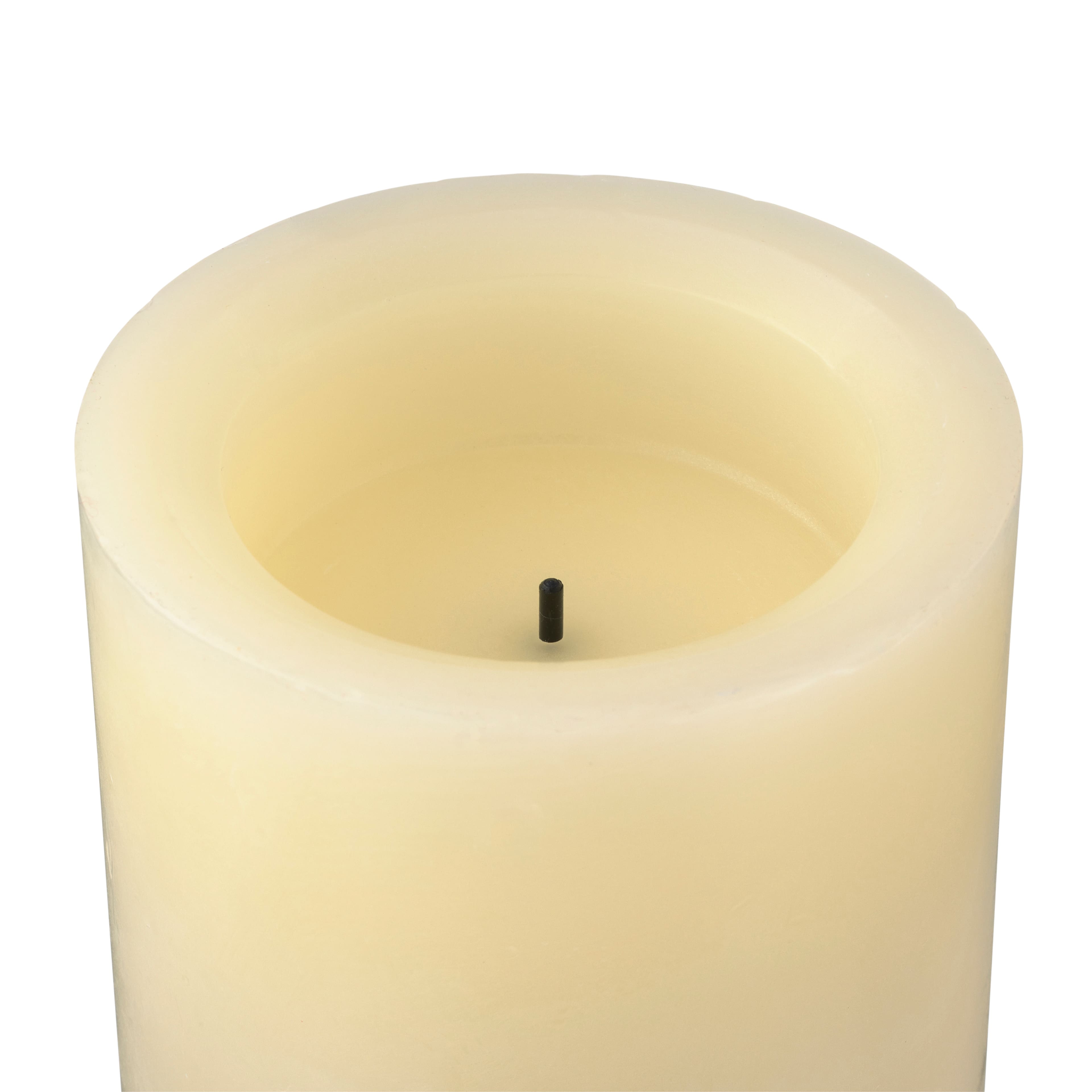 12 Pack: 3" x 6" Cream LED Wax Pillar Candle by Ashland®