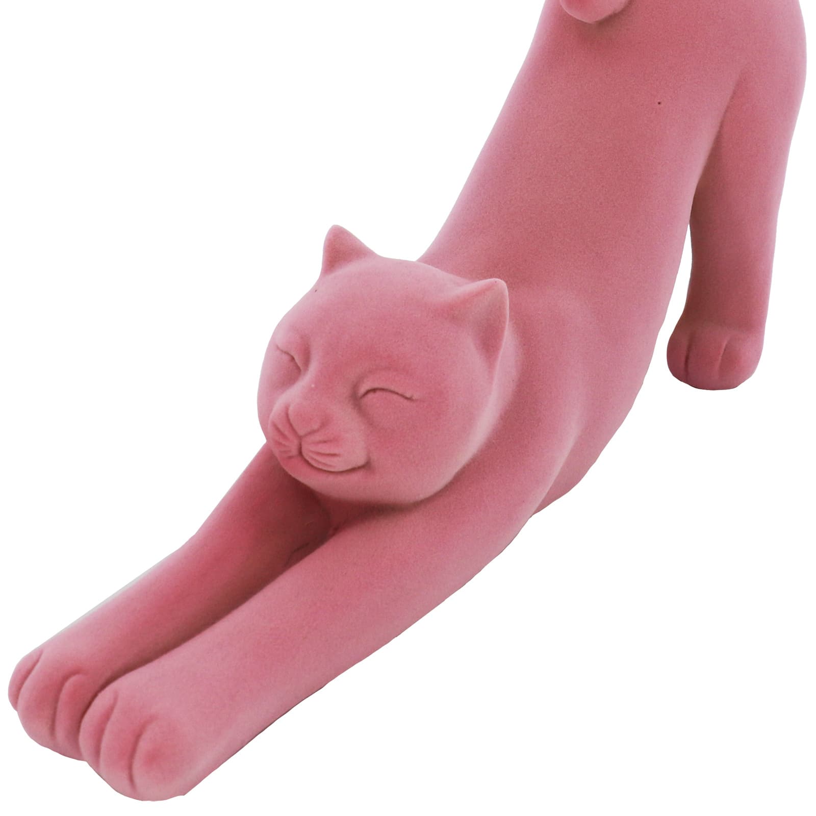 12&#x22; Flocked Stretching Halloween Tabletop Cat by Ashland&#xAE;