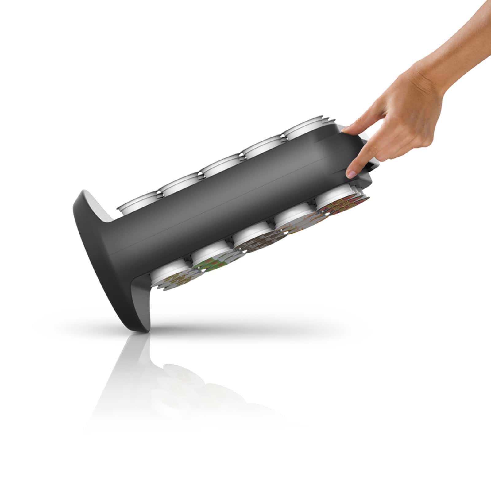 Mind Reader Black 30 Capacity Single Serve Coffee Pod Holder Carousel