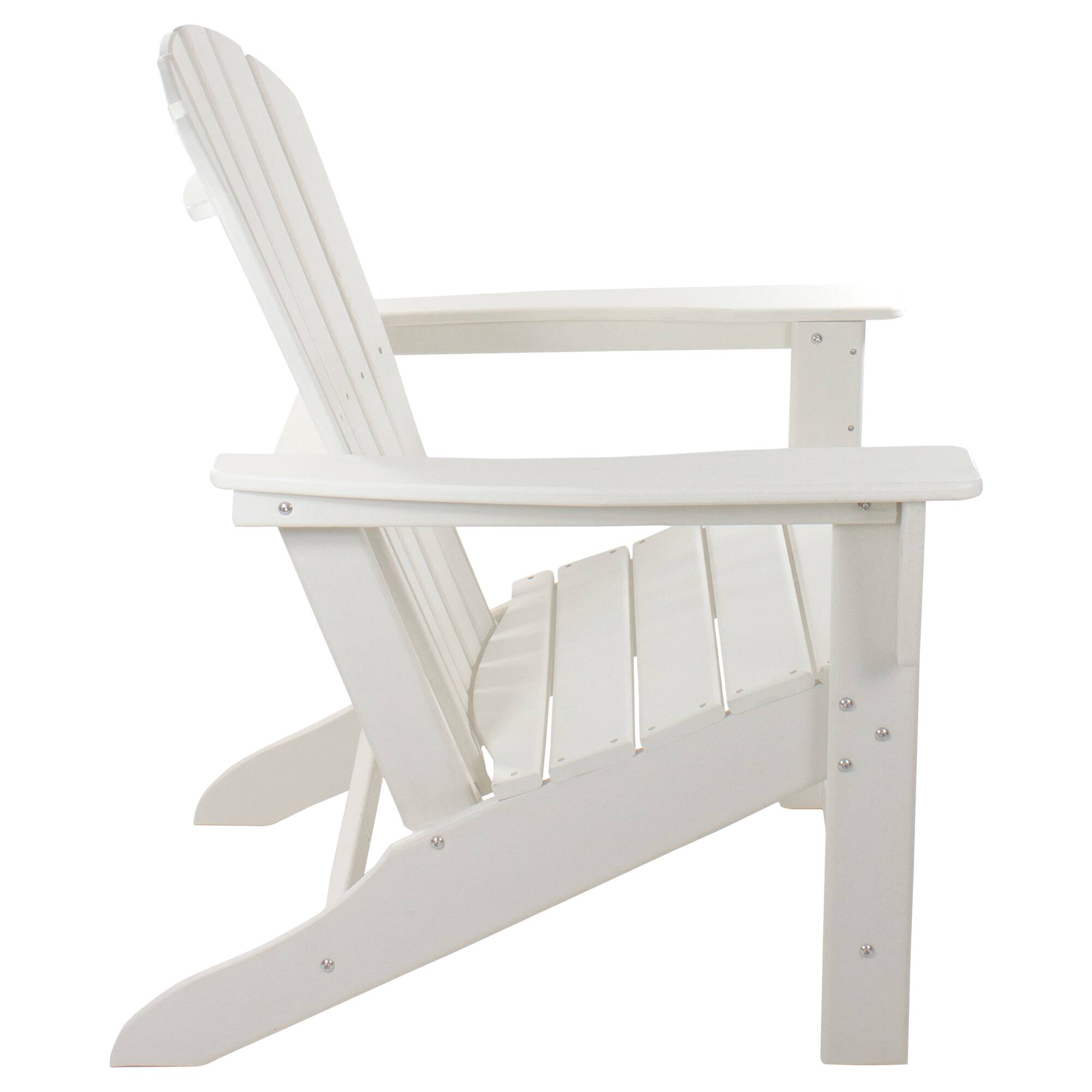 White All Weather Recycled Plastic Outdoor Adirondack Chair