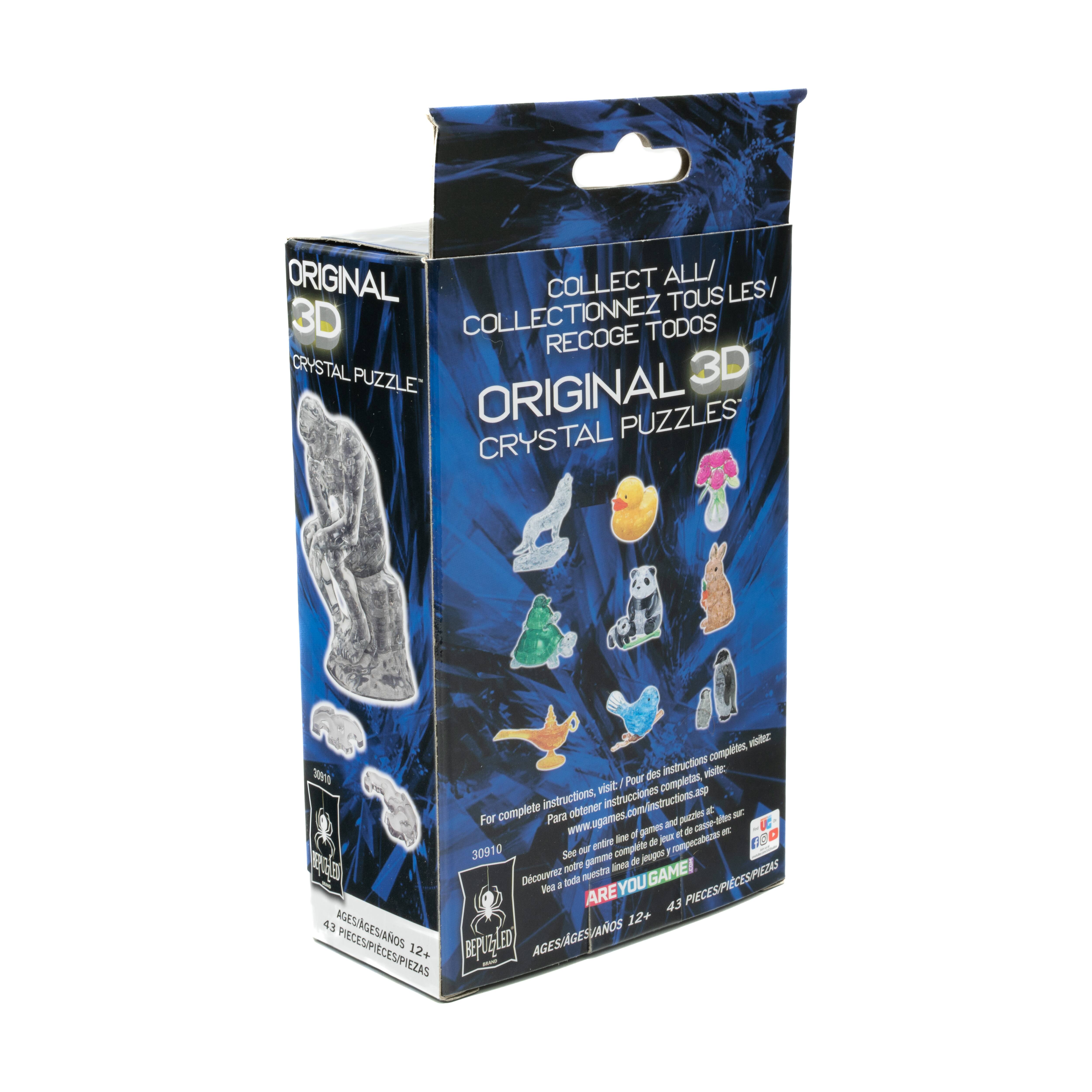 3D Crystal Puzzle - The Thinker (Clear): 43 Pcs