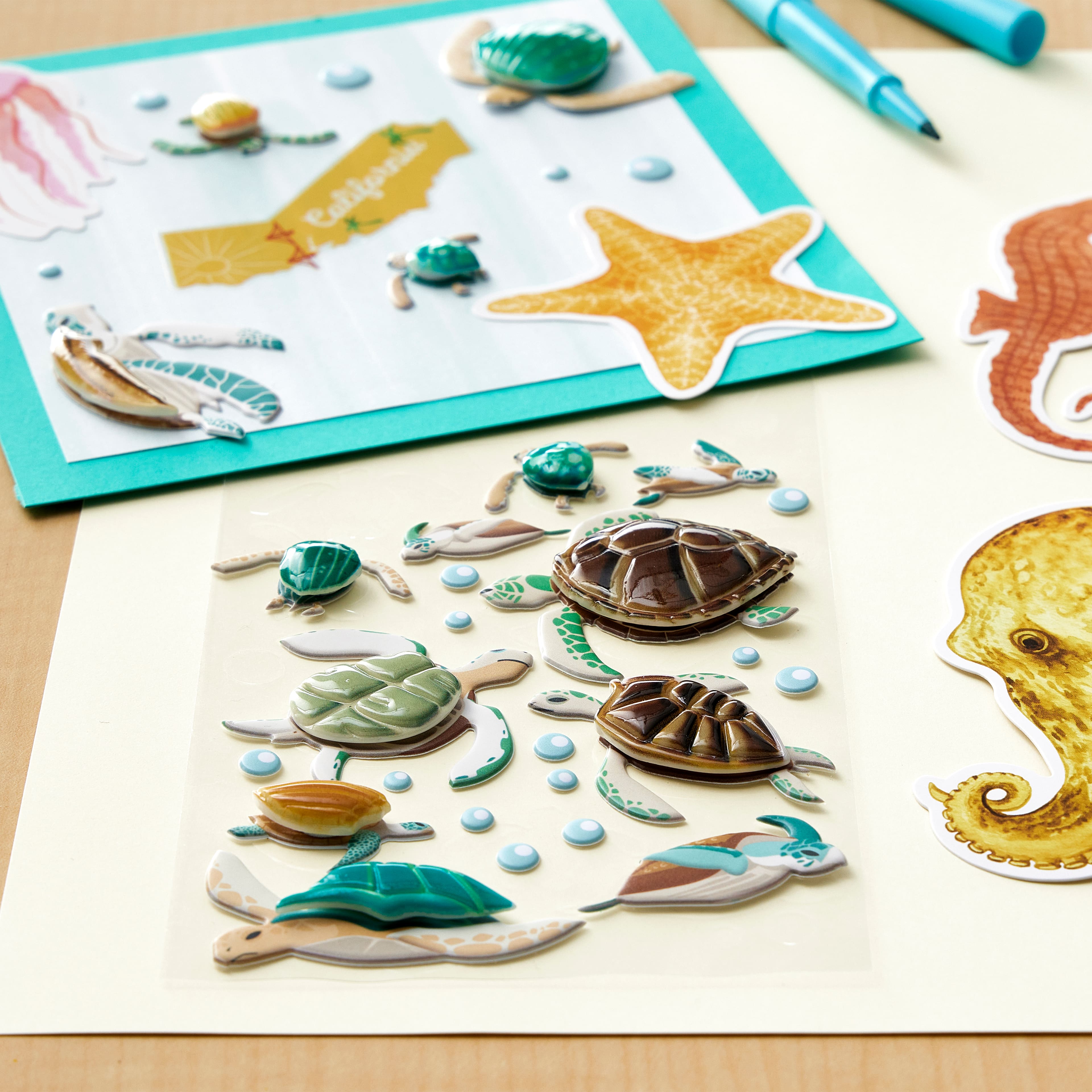 12 Pack: Turtle Stickers by Recollections&#x2122;