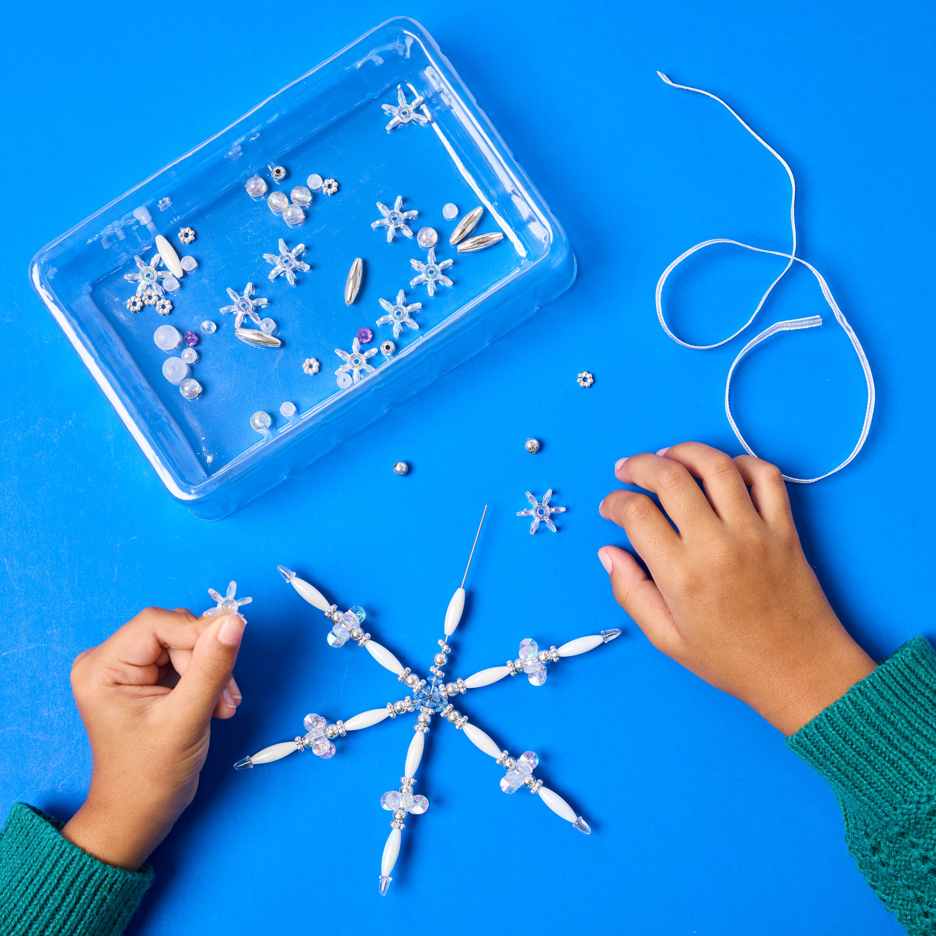 Creativity for Kids&#xAE; Beaded Snowflake Ornaments