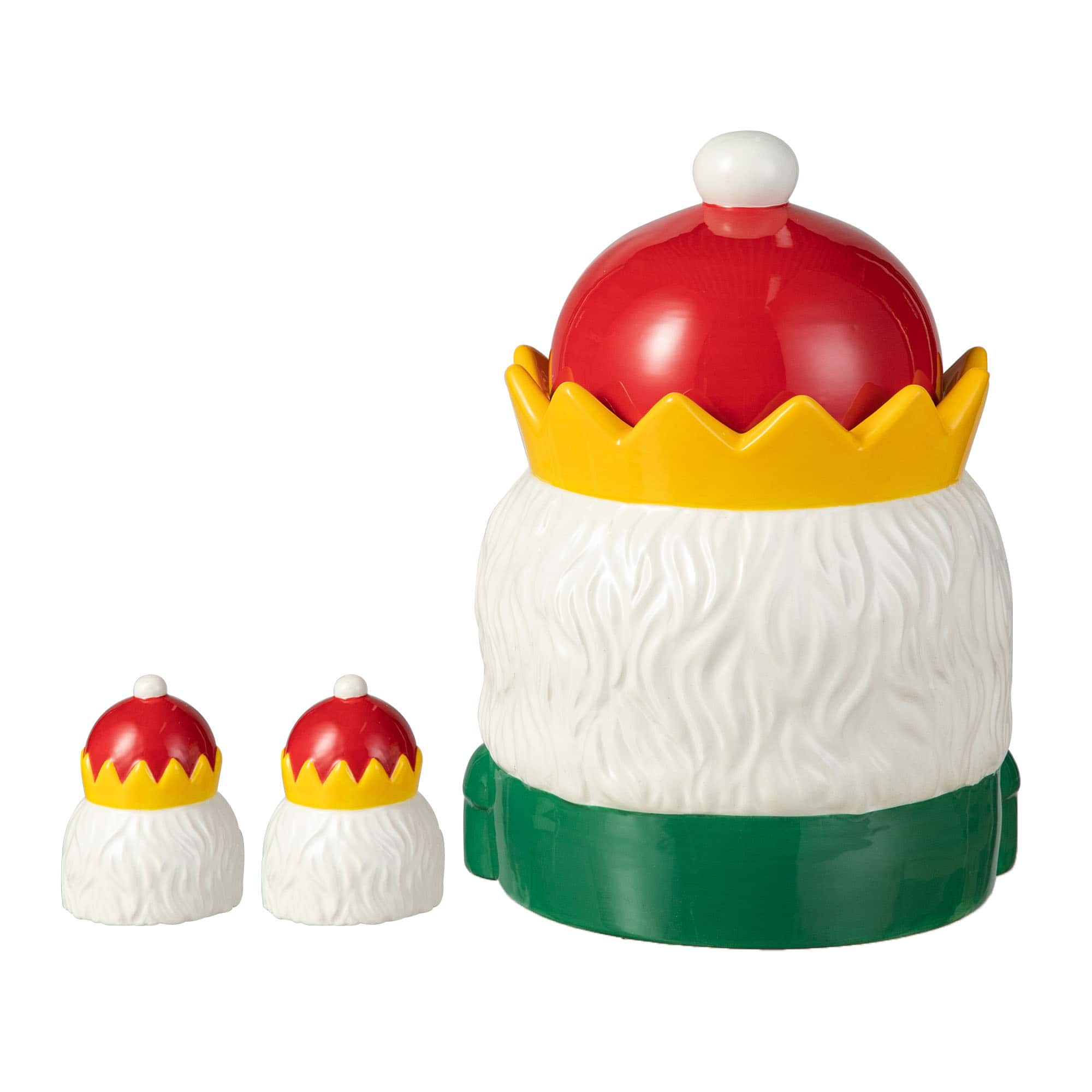 Glitzhome&#xAE; Dolomite Christmas Nutcracker Cookie Jar Set