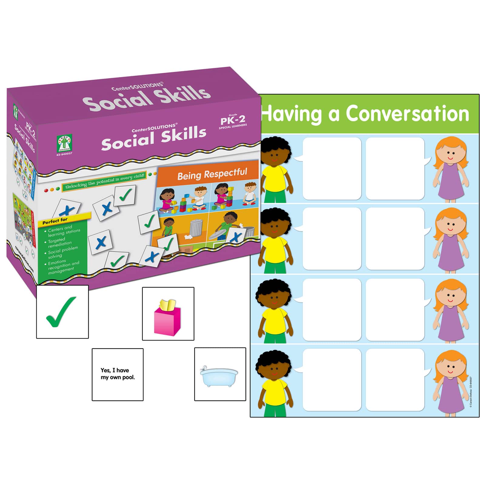Social Skills File Folder Game, Grades Pre K-2