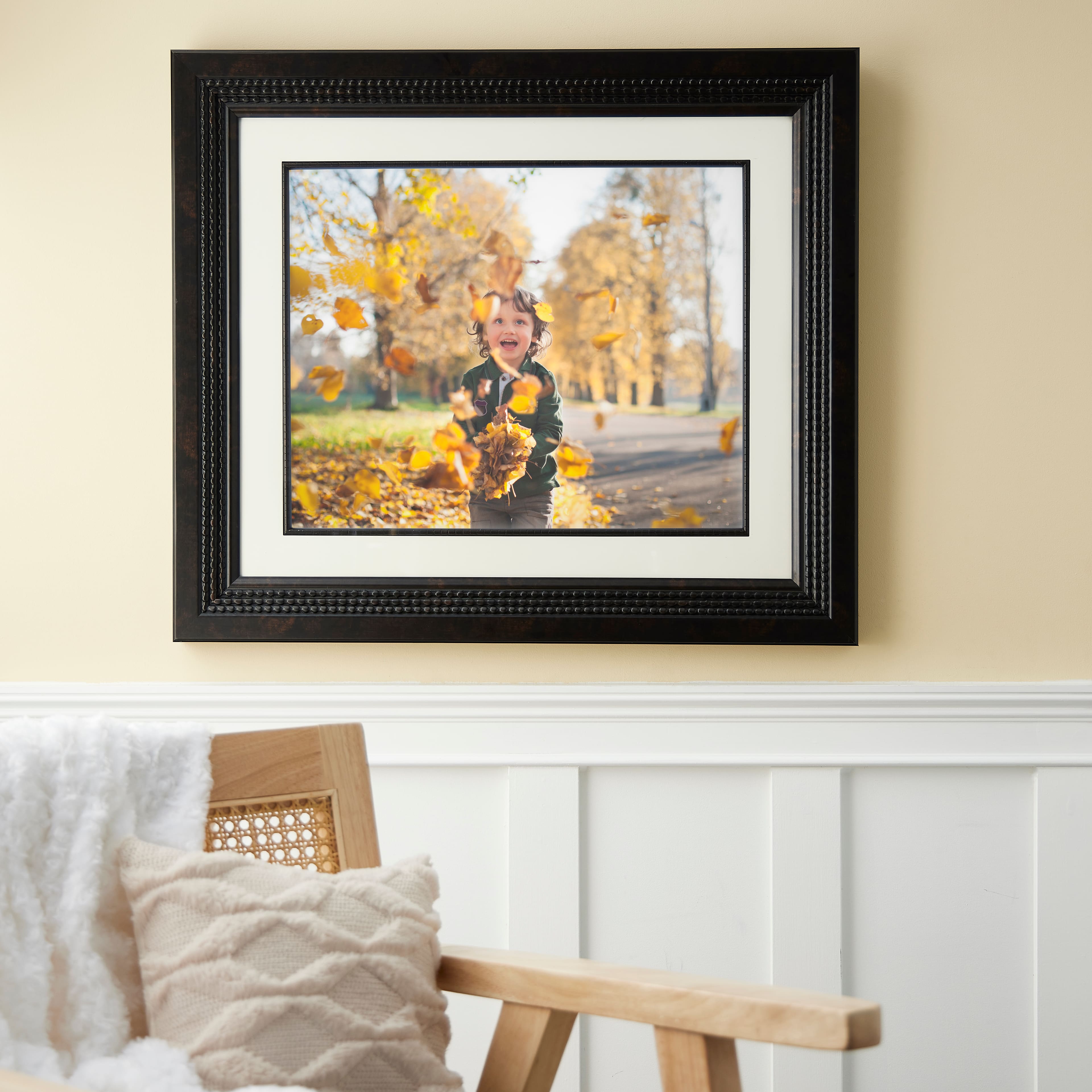 Home Bronze Triple Beaded Frame with Mat by Studio D&#xE9;cor&#xAE;