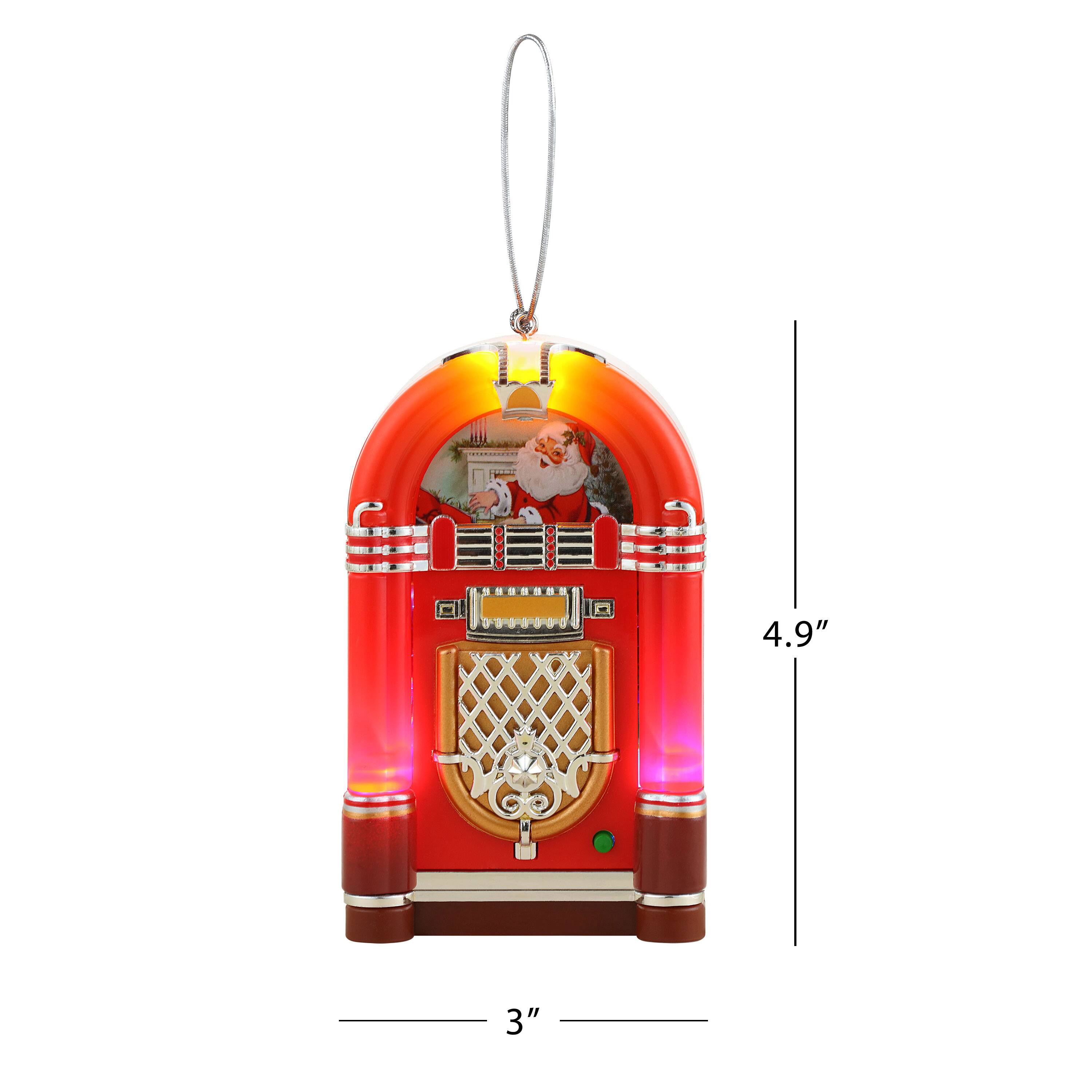 Red Retro LED Jukebox Ornament