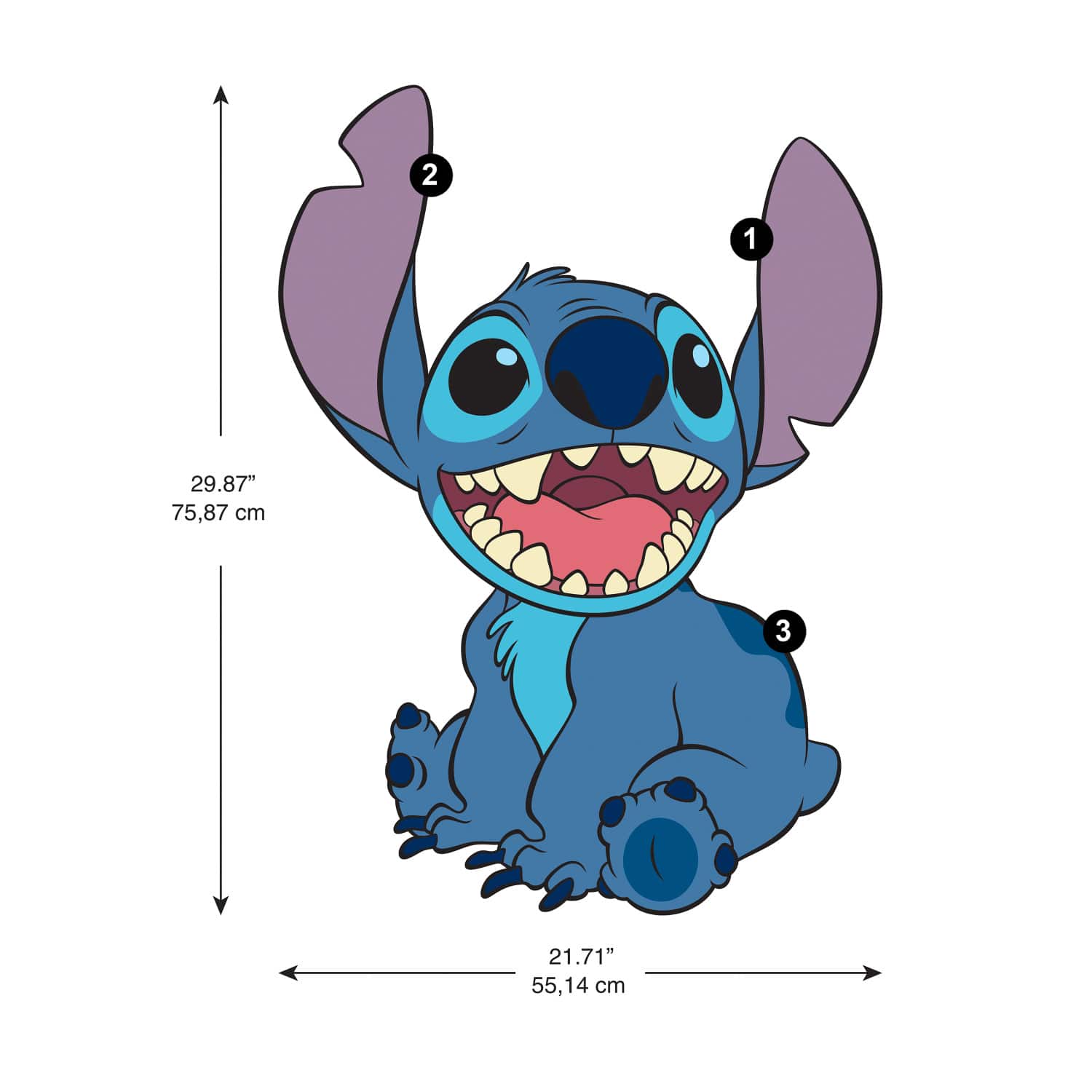 RoomMates Stitch Giant Peel & Stick Wall Decals
