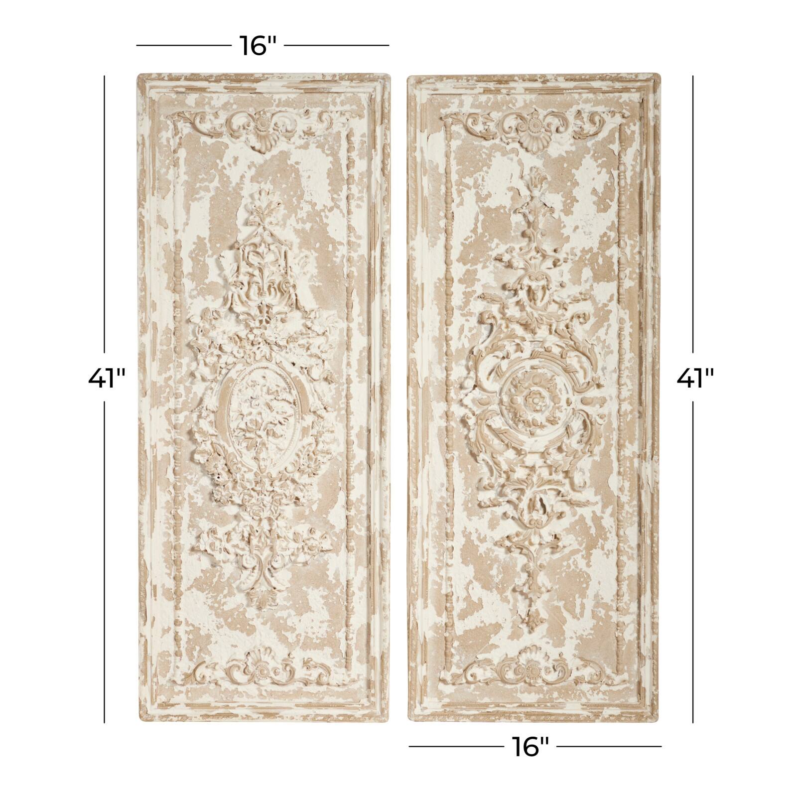 41&#x22; Beige Vintage Wall Decor Set