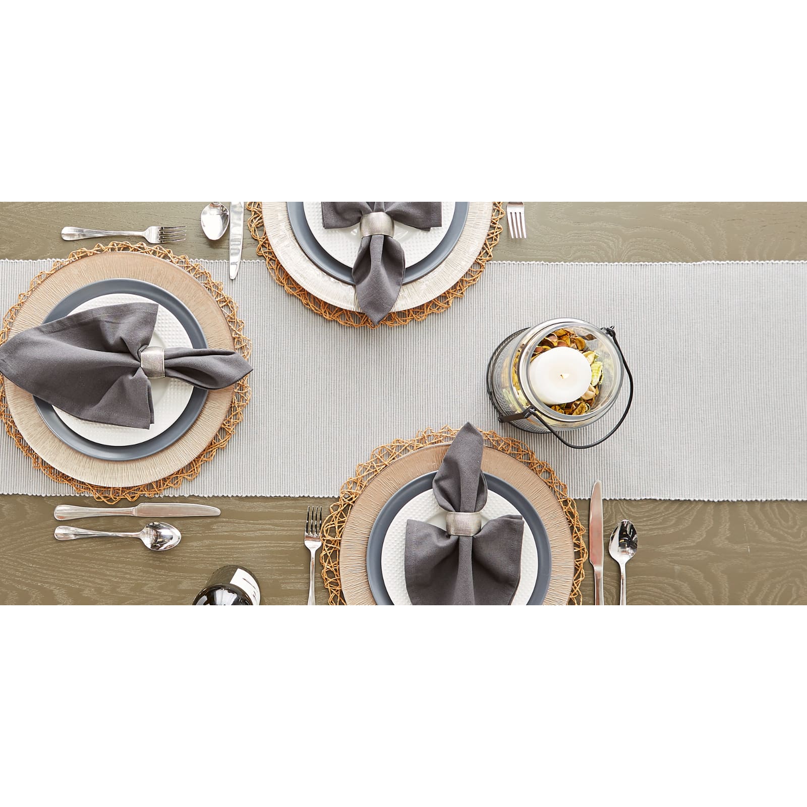 DII&#xAE; 72&#x22; Ribbed Table Runner