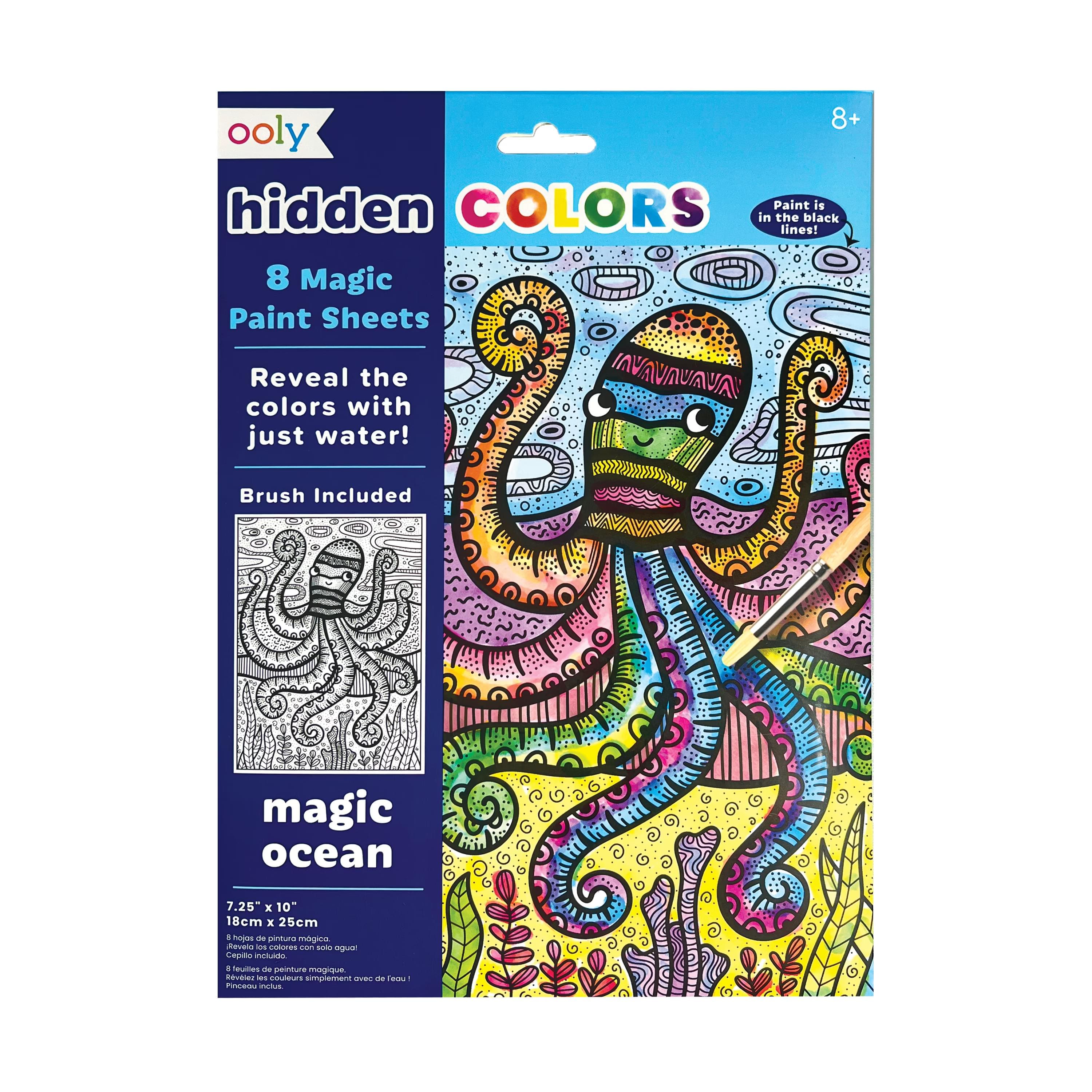 OOLY Hidden Colors Magic Ocean Magic Paint Sheets