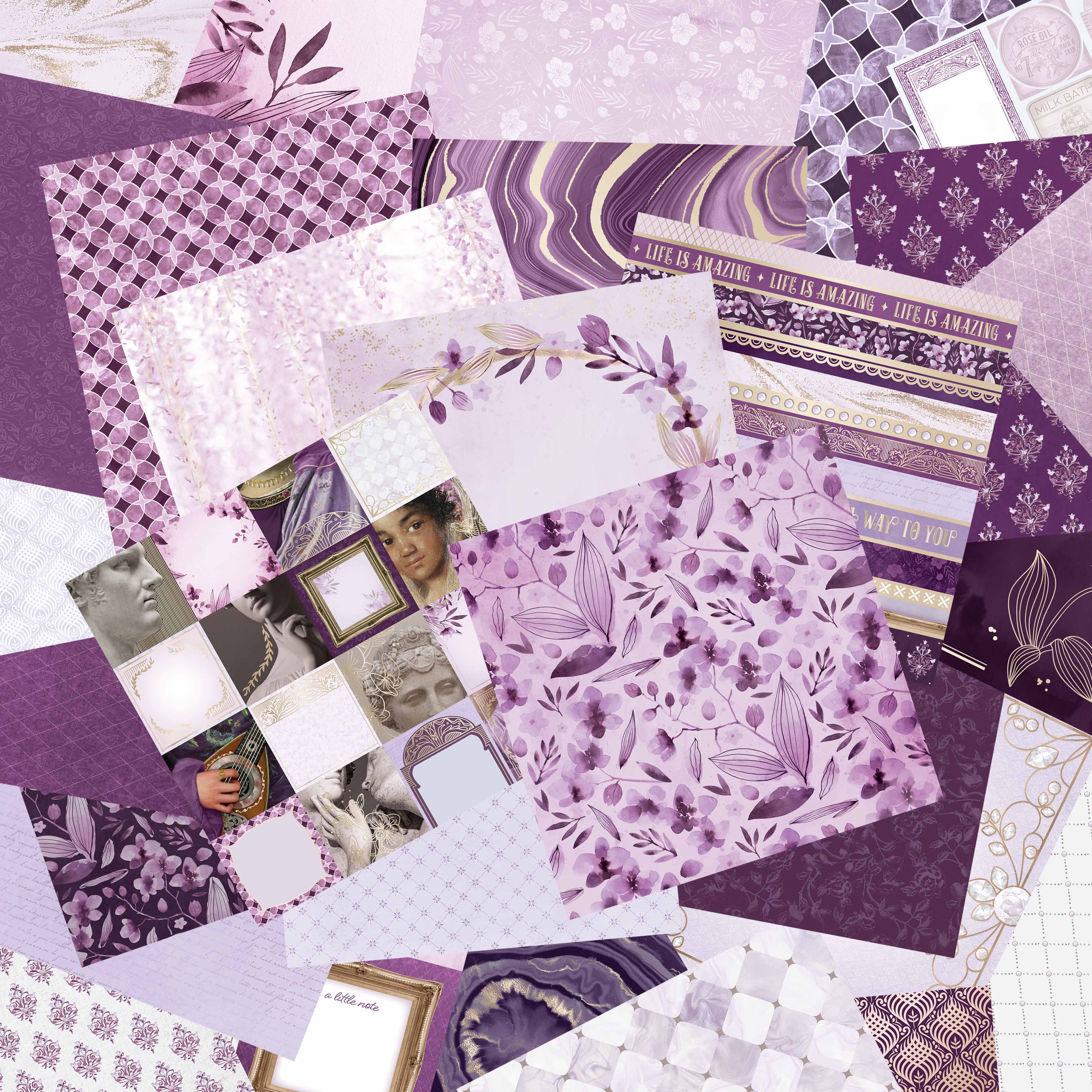 12&#x22; x 12&#x22; French Lavender Paper Pad by Recollections&#x2122;, 58 Sheets