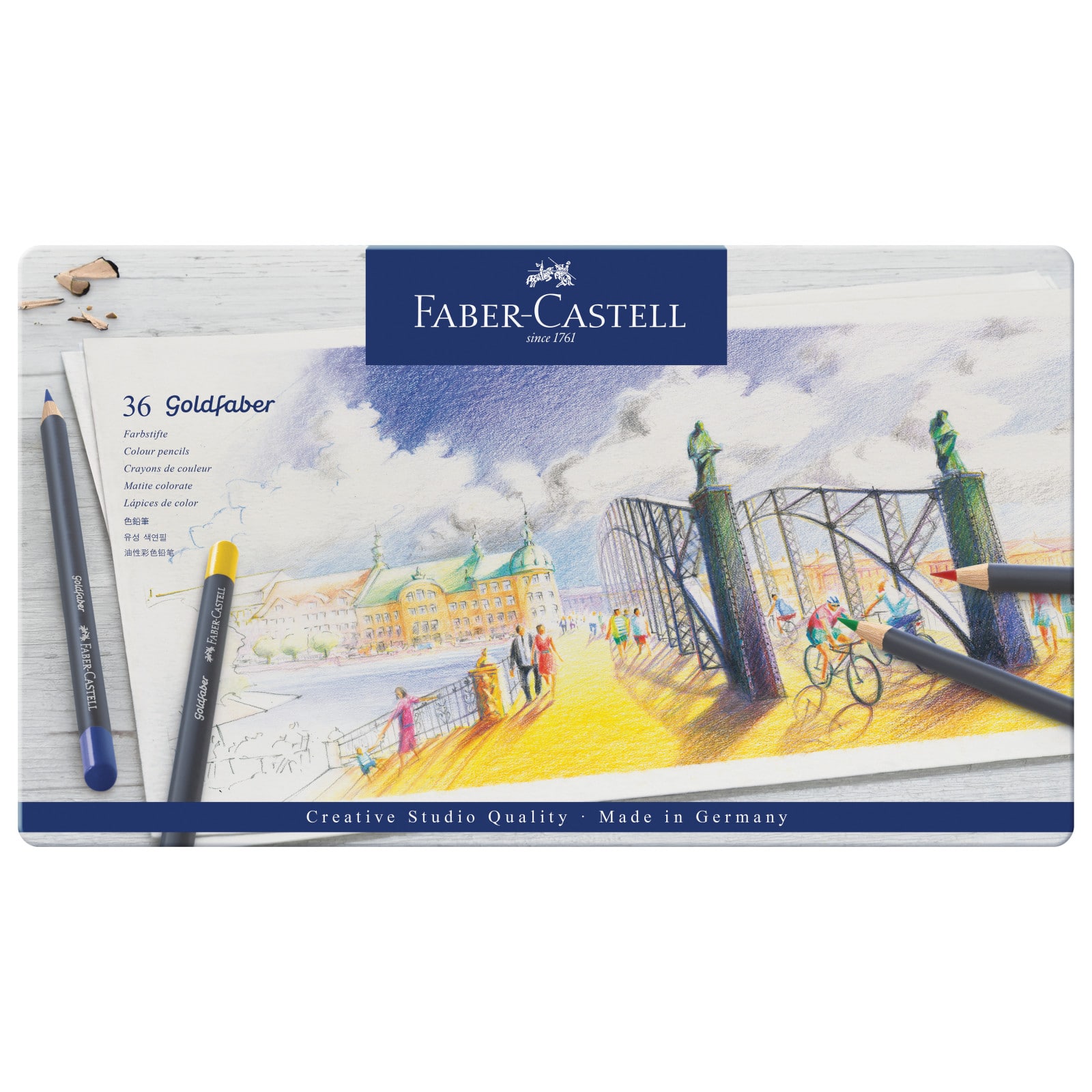 Faber-Castell&#xAE; Goldfaber Colored Pencil Tin 36 Color Set