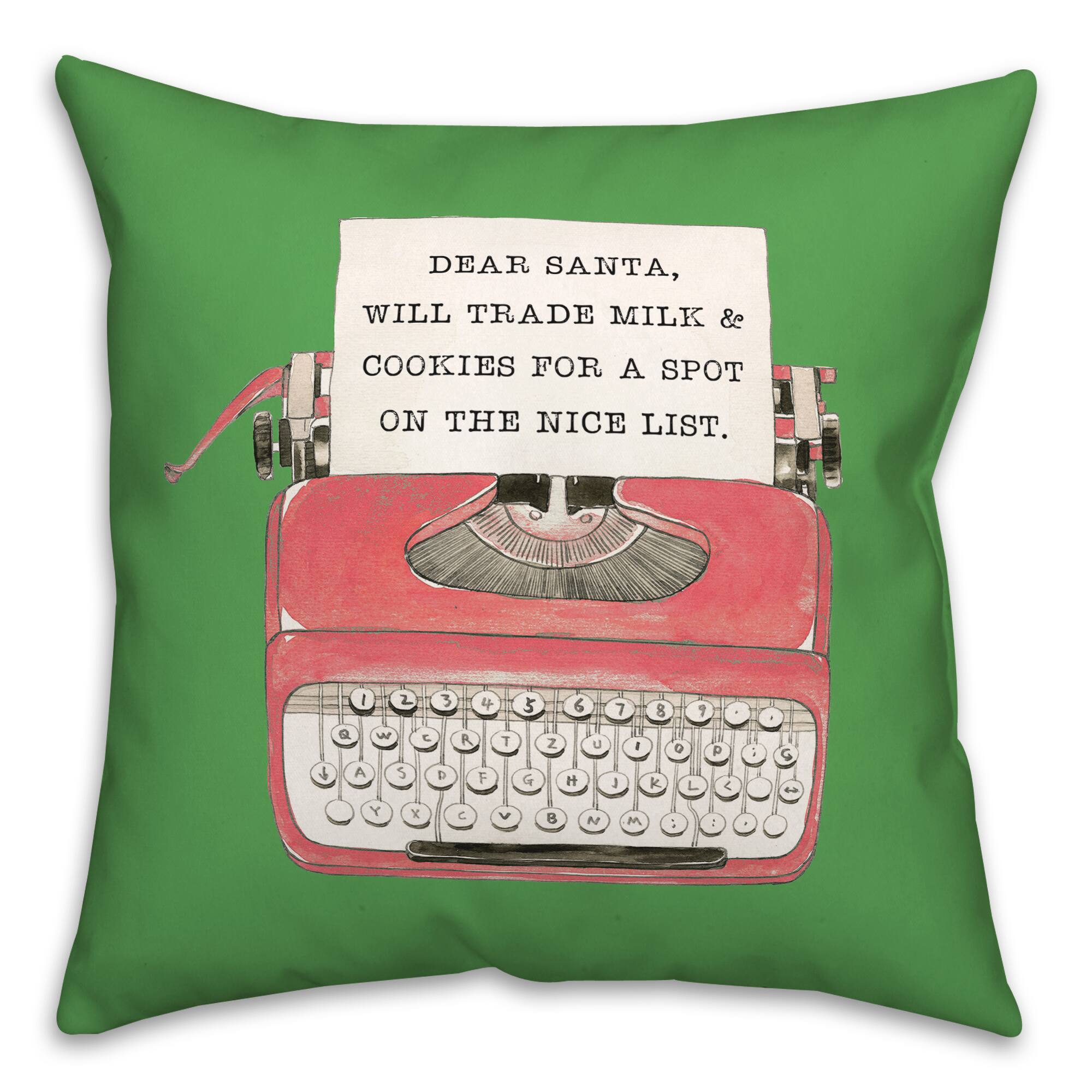 Typewriter 18x18 Throw Pillow