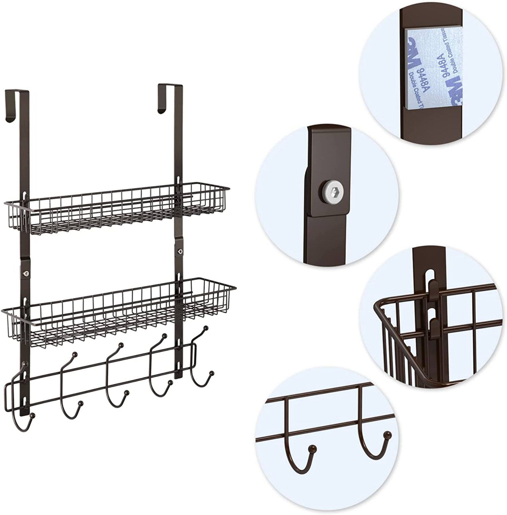 NEX&#x2122; Over The Door Hanging Organizer Rack