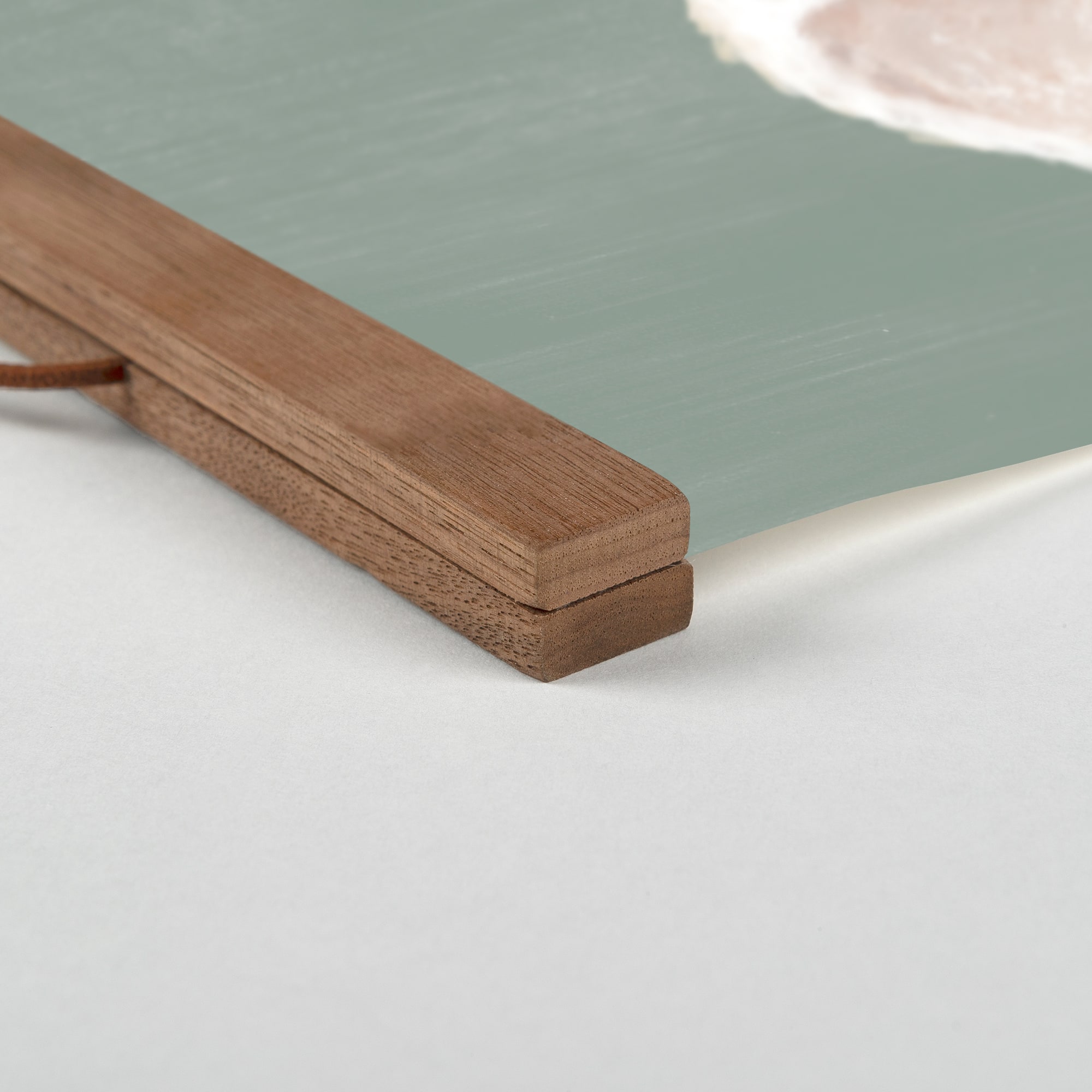 Pig With Flowers 16" x 16" Teak Hanging Canvas