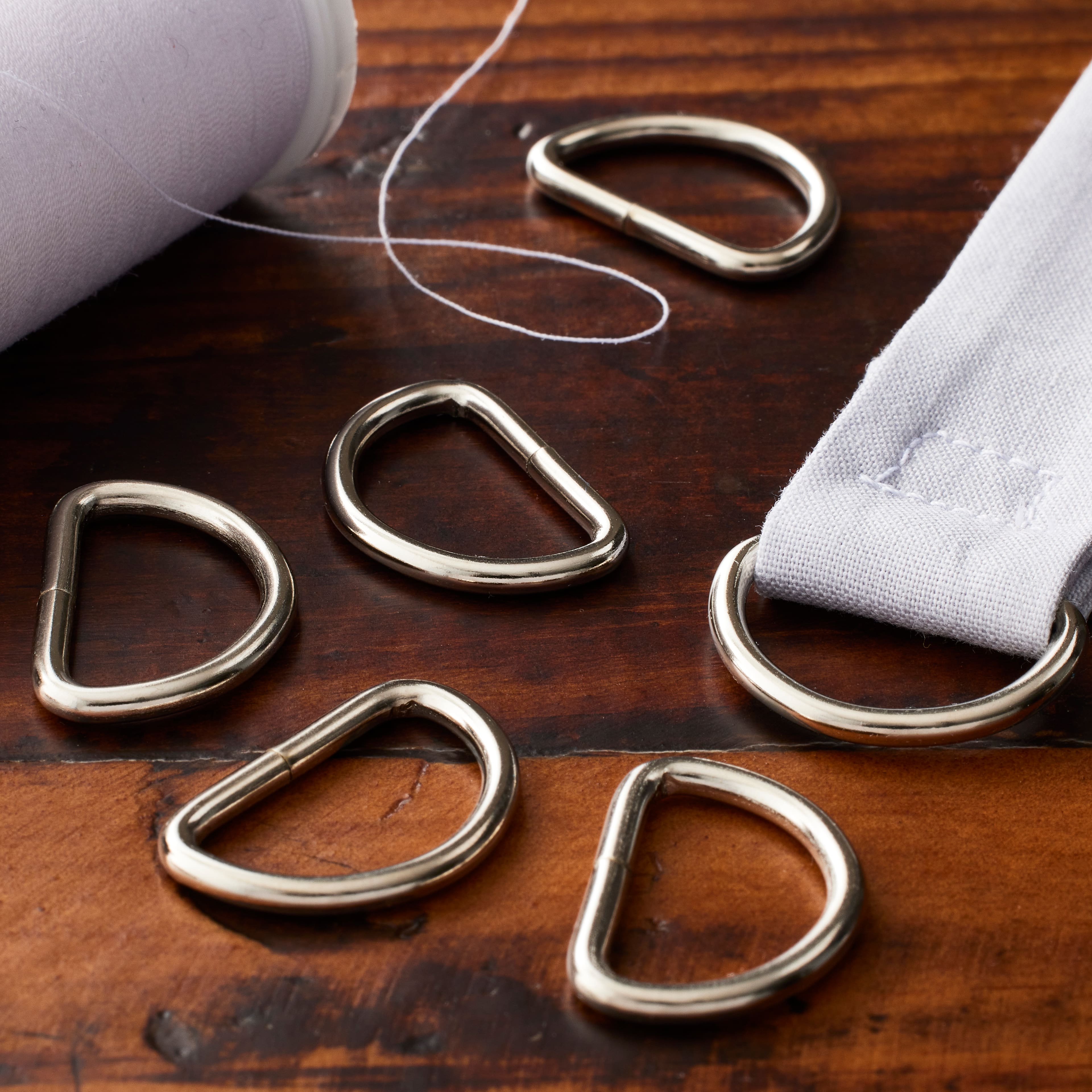 Loops & Threads™ Metal D-Rings, 3/4"