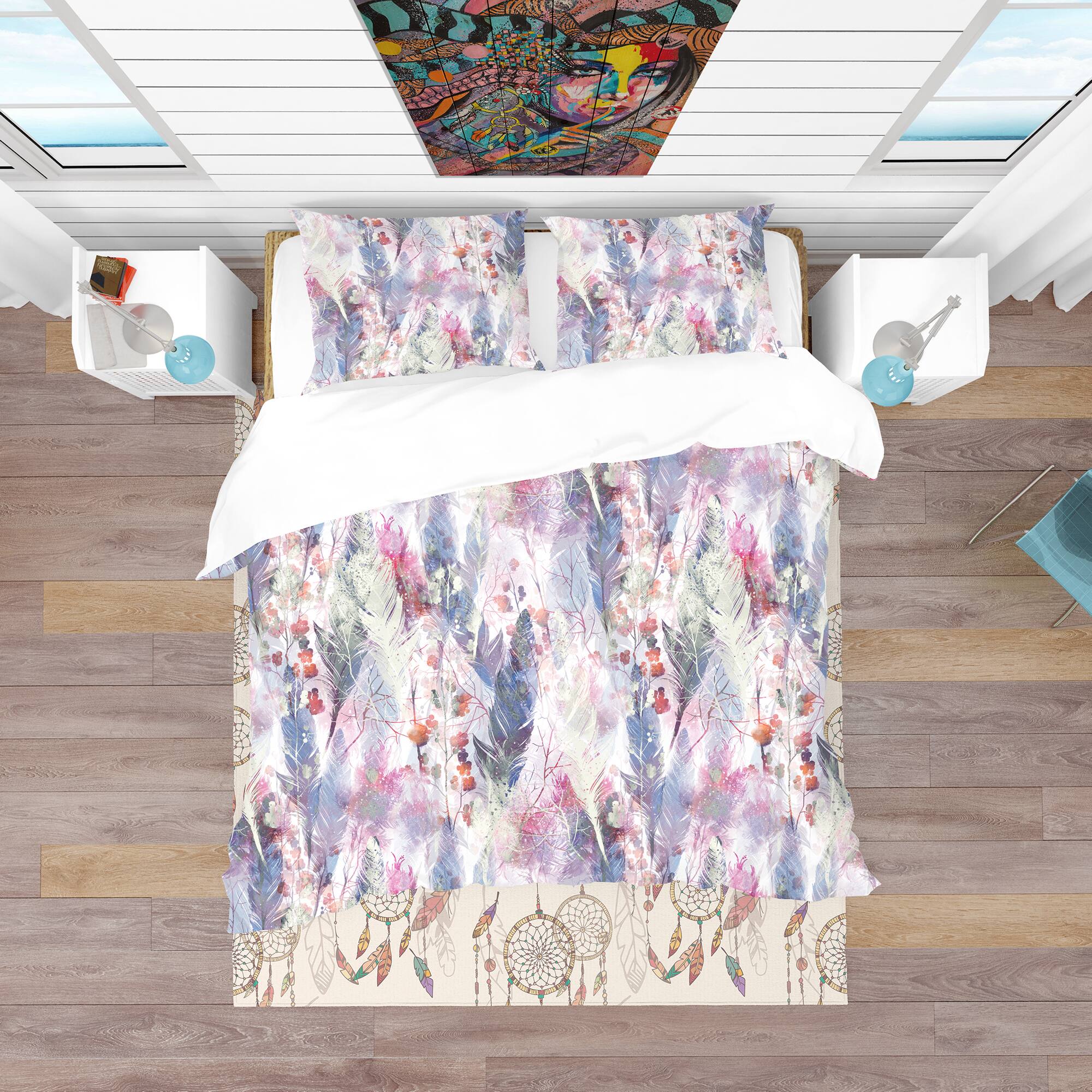 Designart &#x27;Boho Style Magic&#x27; Bohemian &#x26; Eclectic Bedding Set - Duvet Cover &#x26; Shams