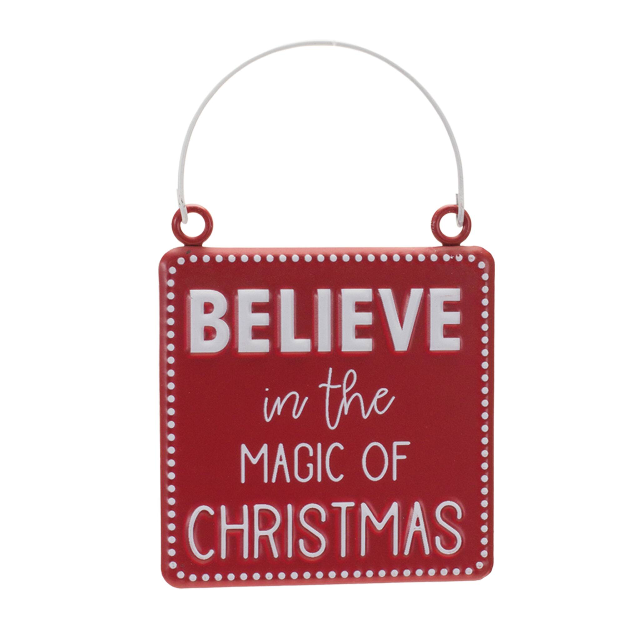 Metal Holiday Sentiment Ornament Set