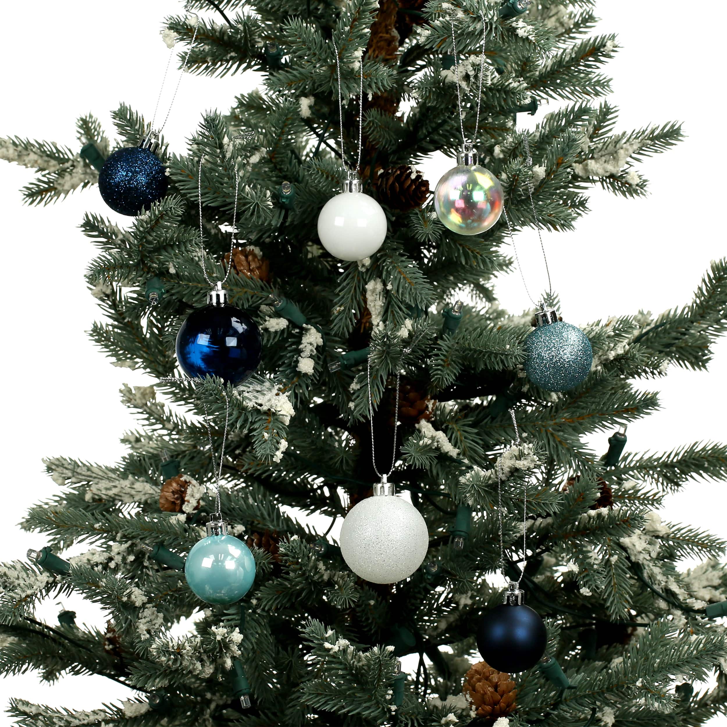 80 Pack Frosted Fairytale Shatterproof Ball Ornaments by Ashland&#xAE;