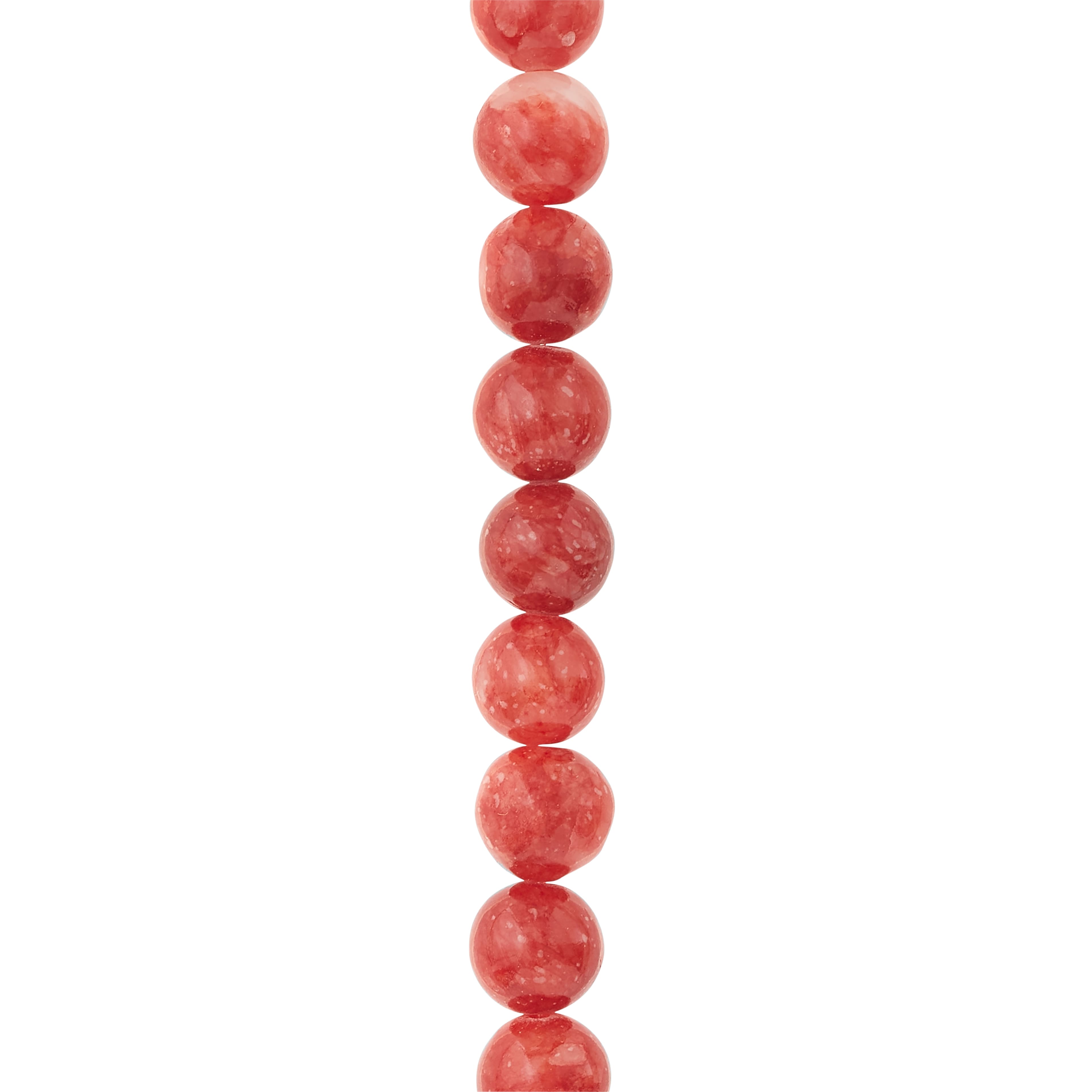 12 Pack: Red Round Stone Beads, 10mm by Bead Landing™