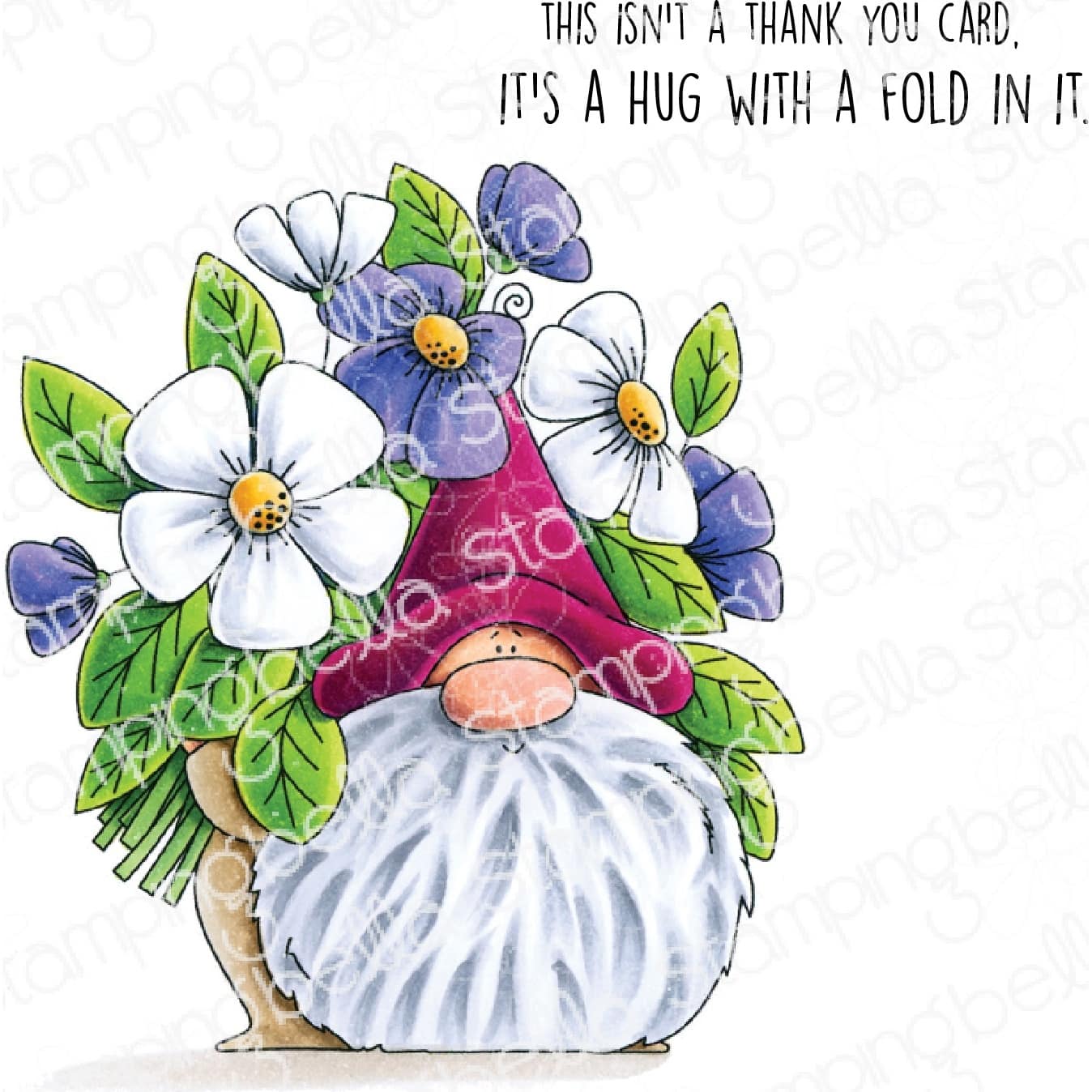 Stamping Bella Flowery Gnome Cling Stamps