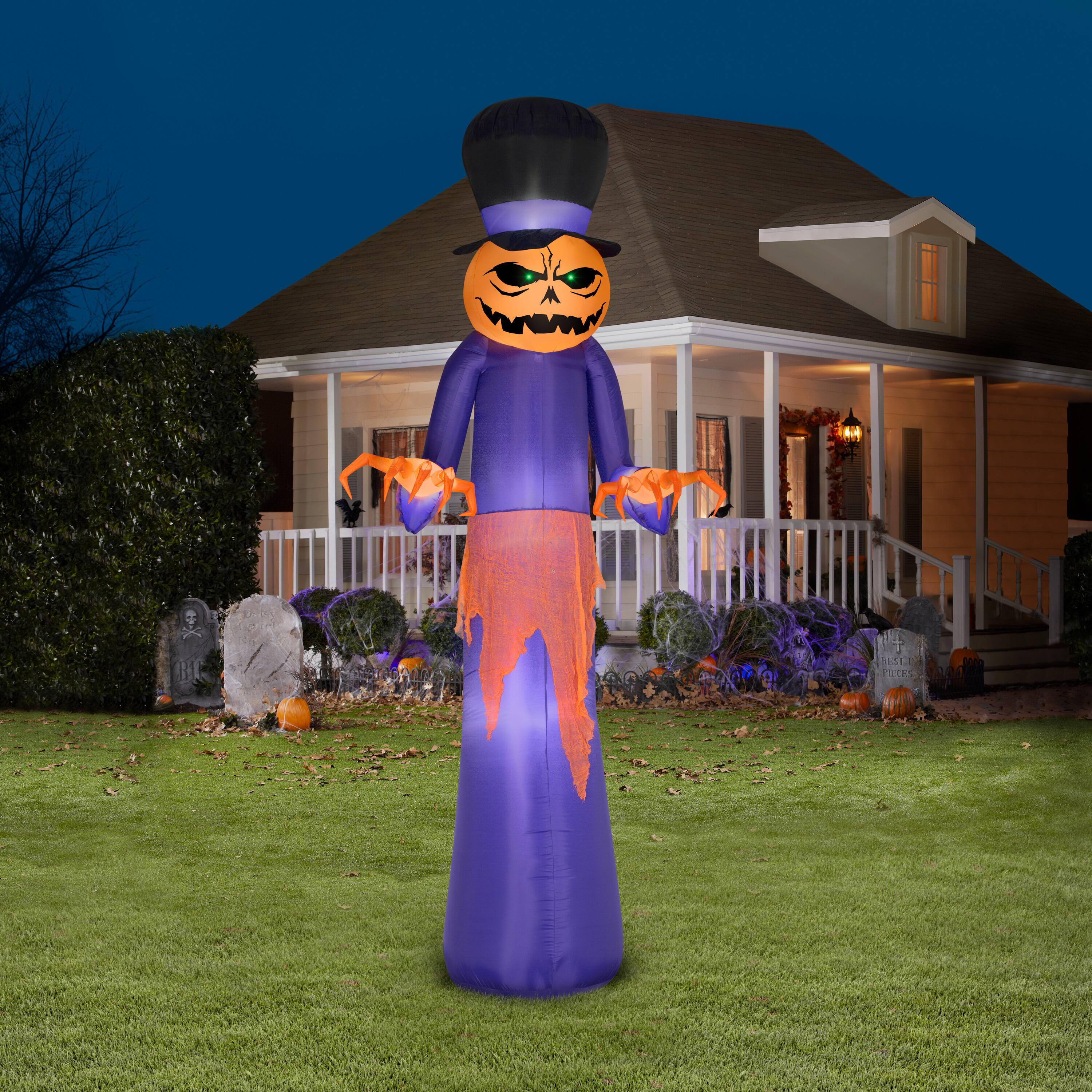12ft. Airblown&#xAE; Inflatable Pumpkin Reaper with Top Hat