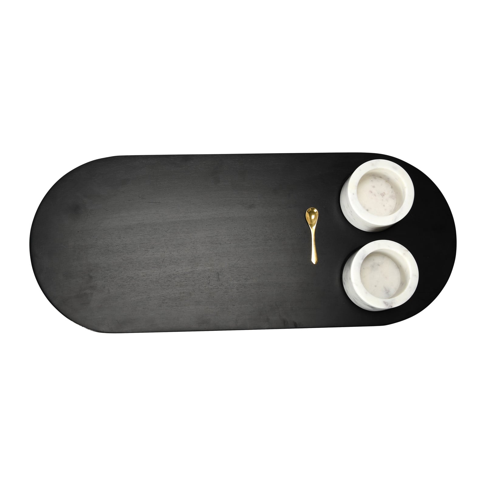Hello Honey® Mango Wood Tray & Marble Bowl Set