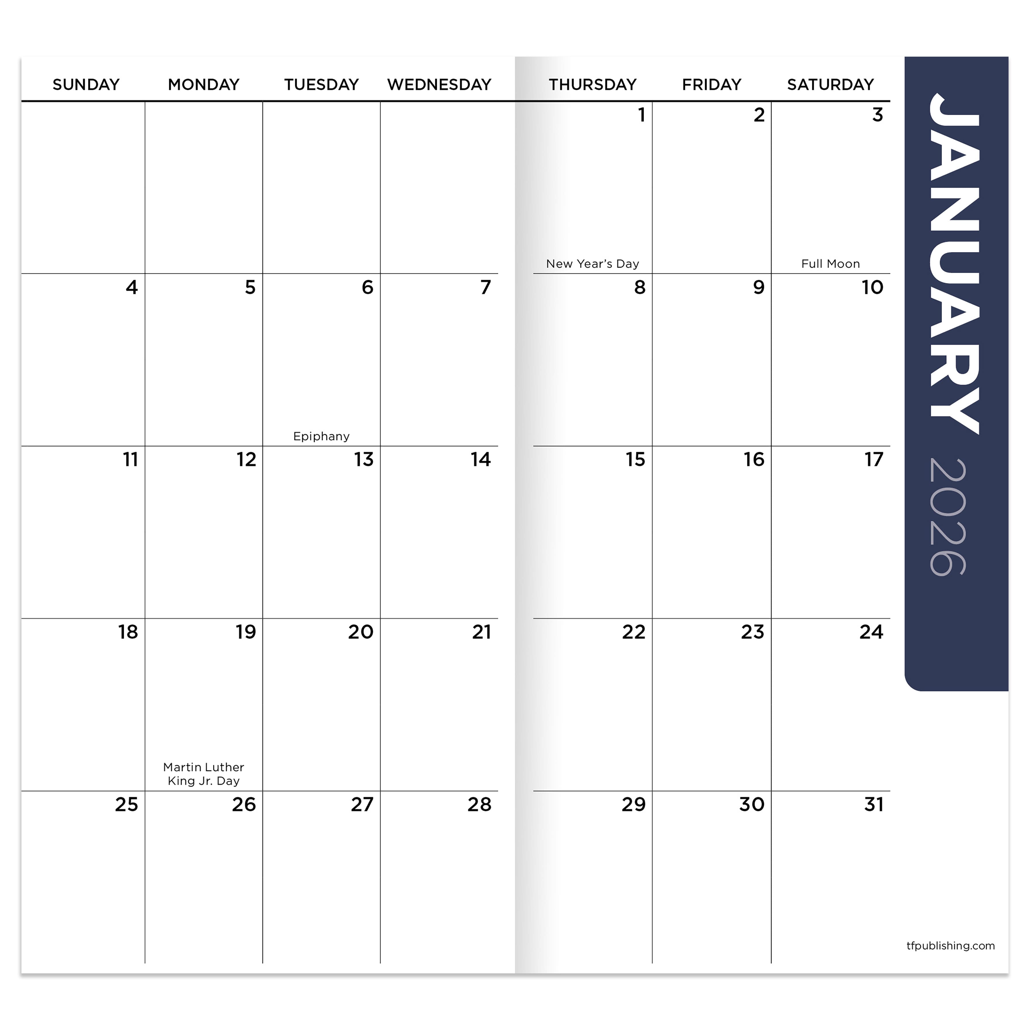 2026-2027 Tie Dye Small Monthly Pocket Planner