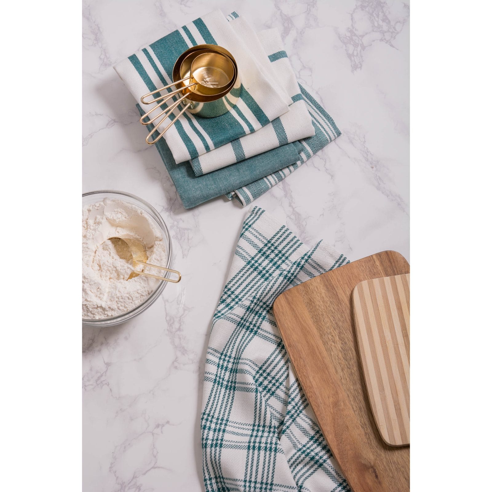 DII&#xAE; Teal Woven Dishtowel Set