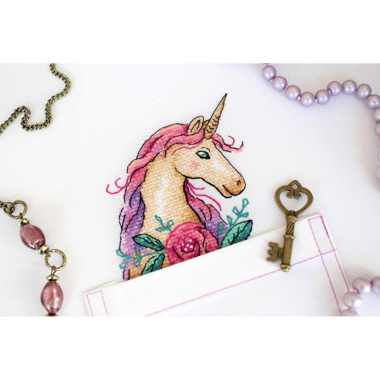 MP Studia Unicorn Cross Stitch On Clothes Kit