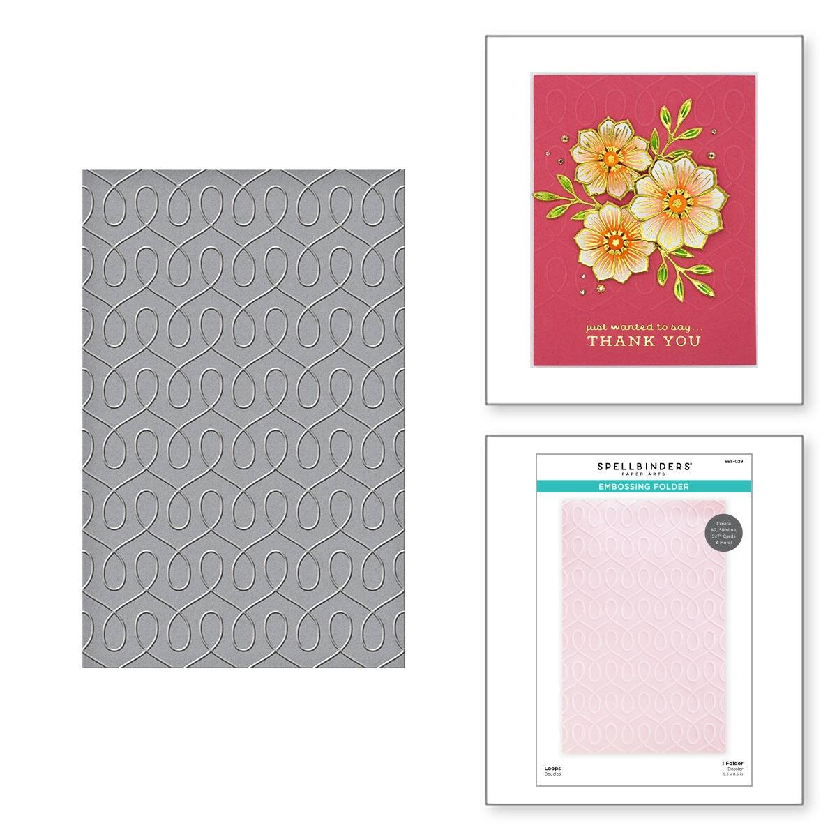 Spellbinders&#xAE; Loops Be Bold Embossing Folder