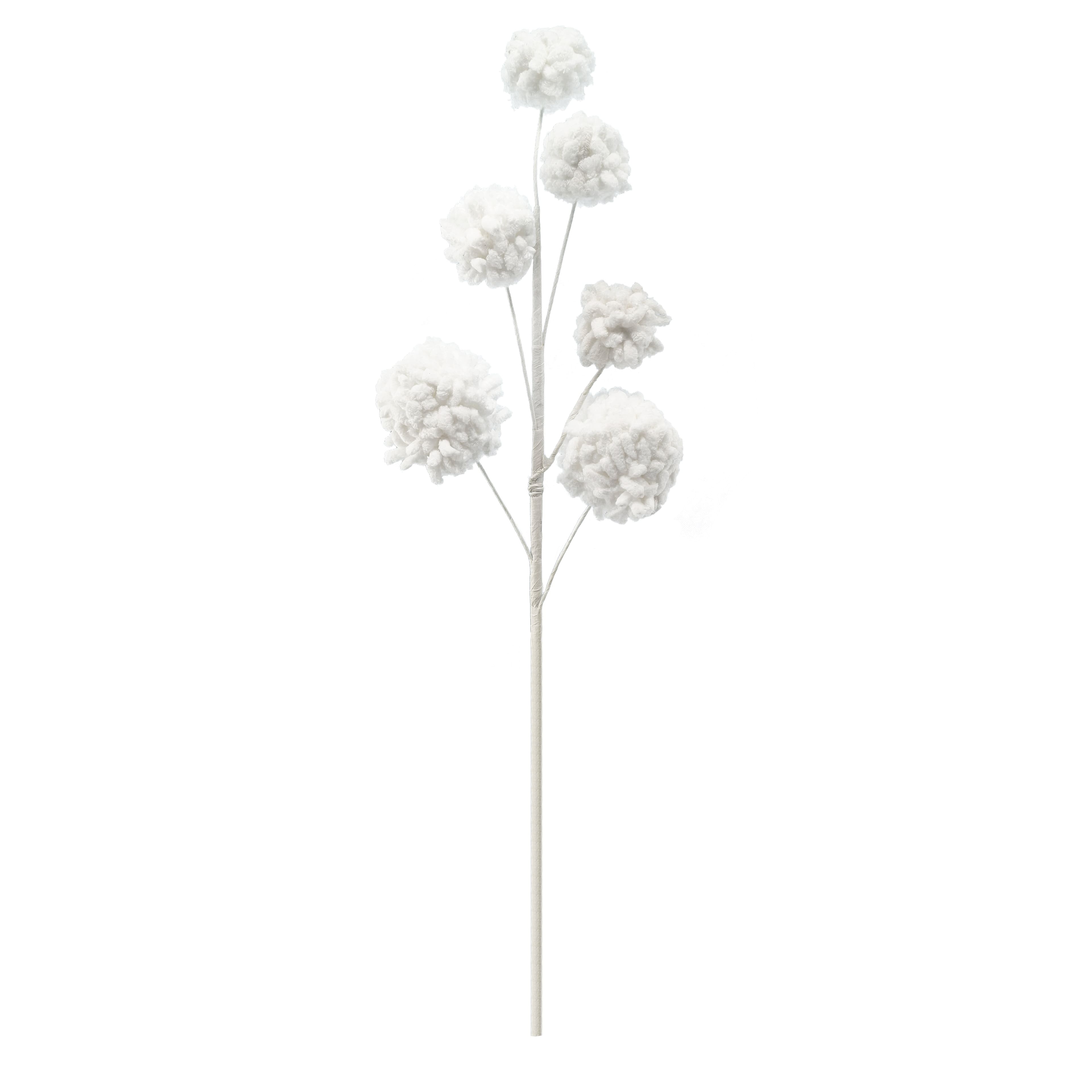 27&#x22; White Pom Pom Stem by Ashland&#xAE;