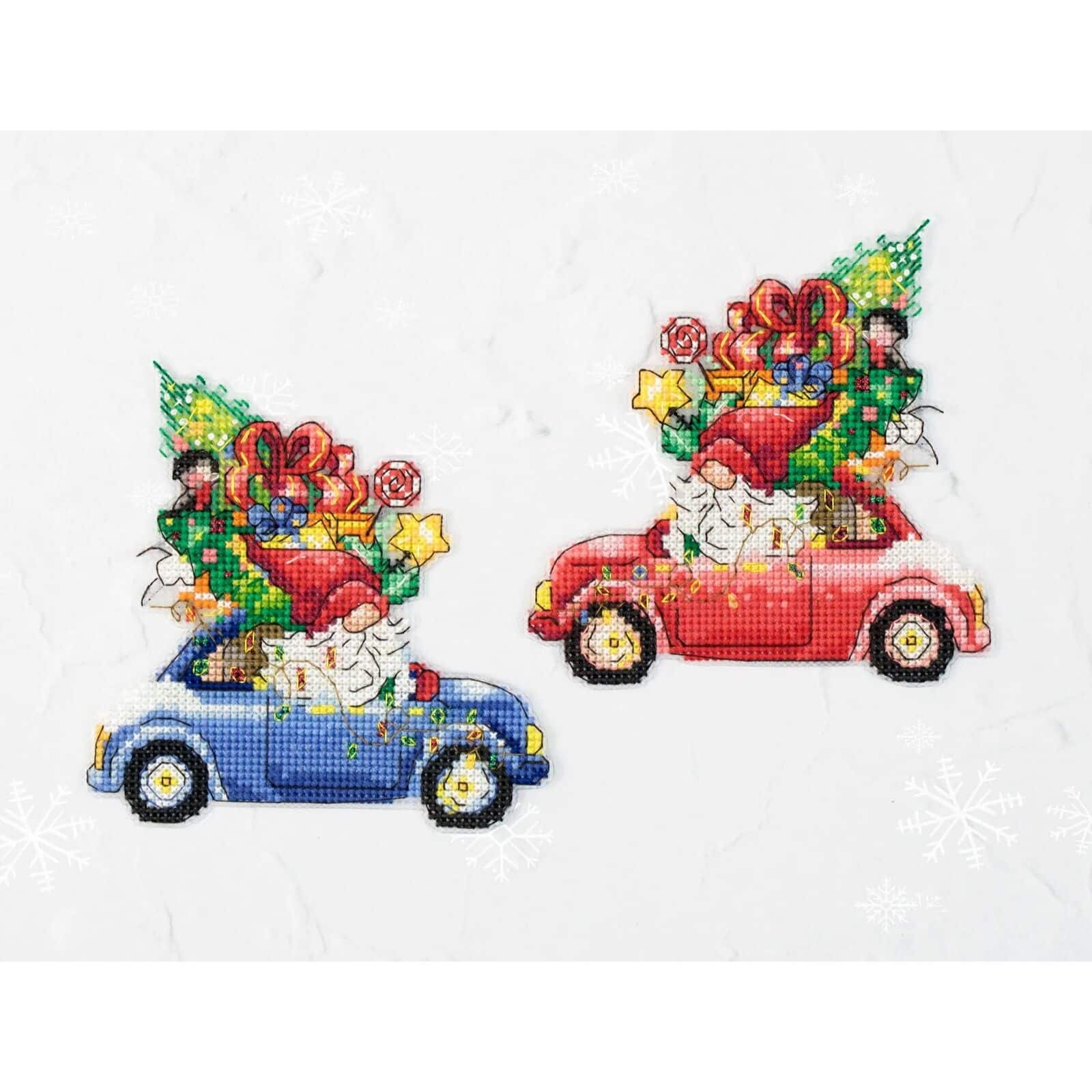 Luca-s The Gift Car Plastic Canvas Counted Cross Stitch Kit