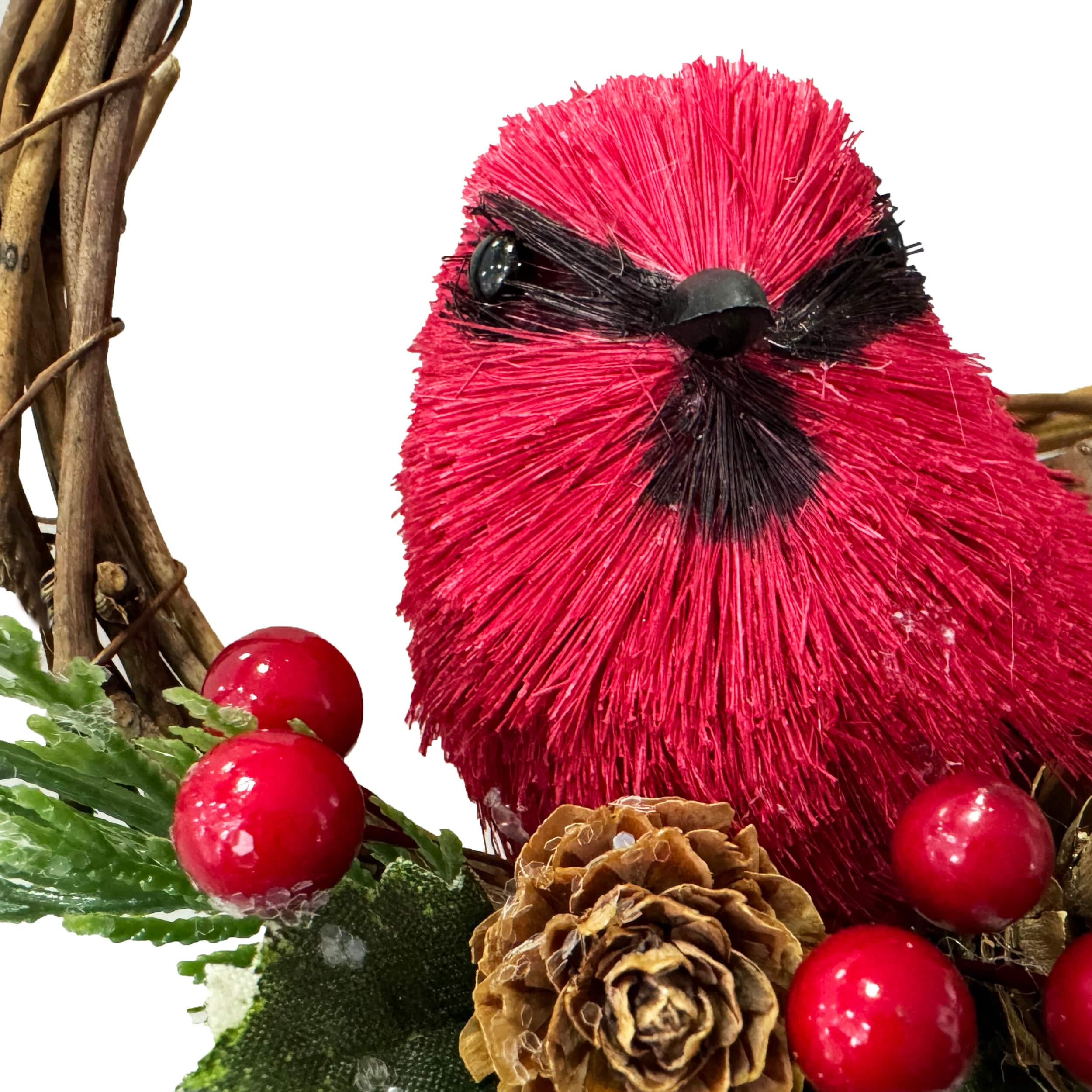 4&#x22; Red Sisal Bird Natural Decorative Ornament by Ashland&#xAE;