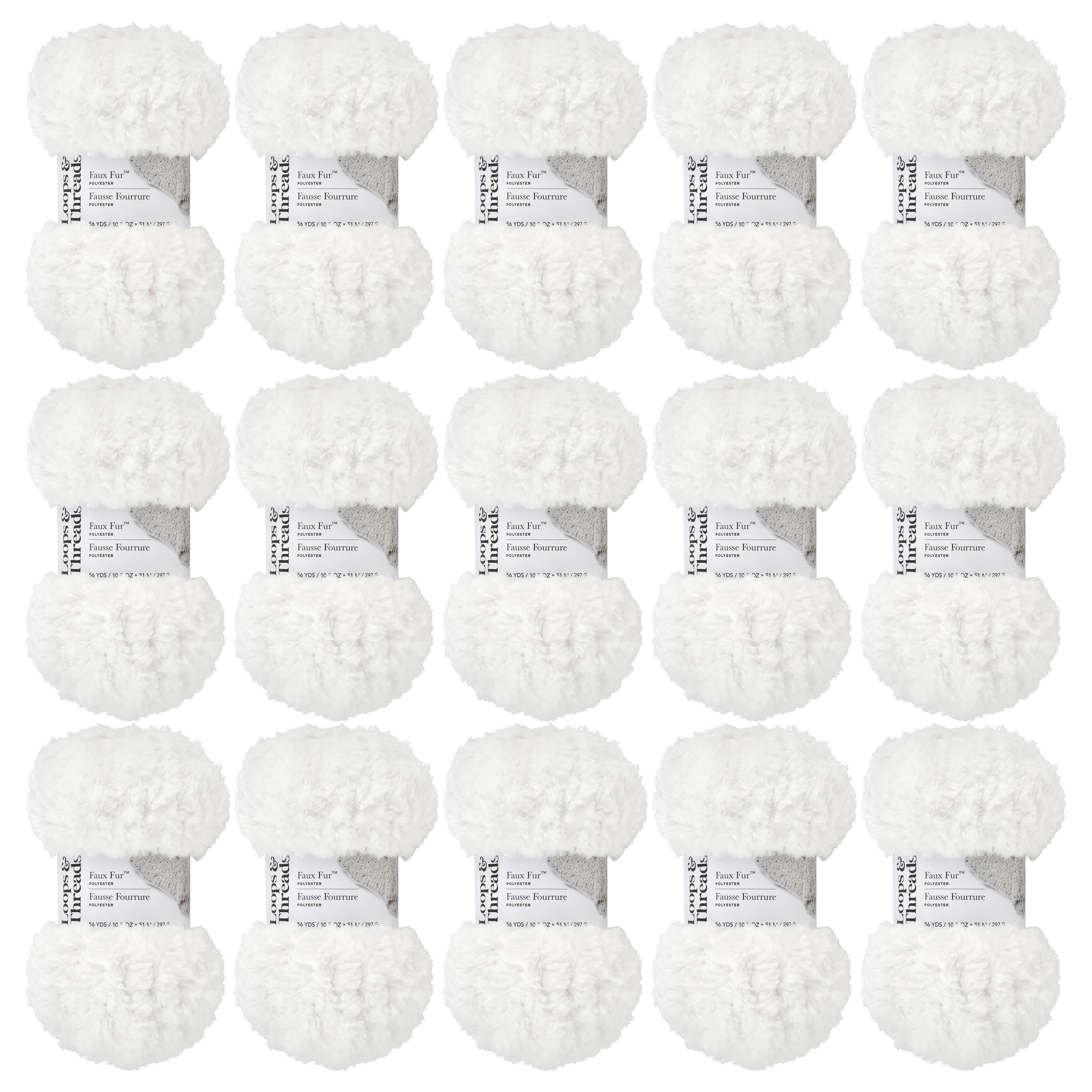 15 Pack: Faux Fur™ Yarn by Loops & Threads®