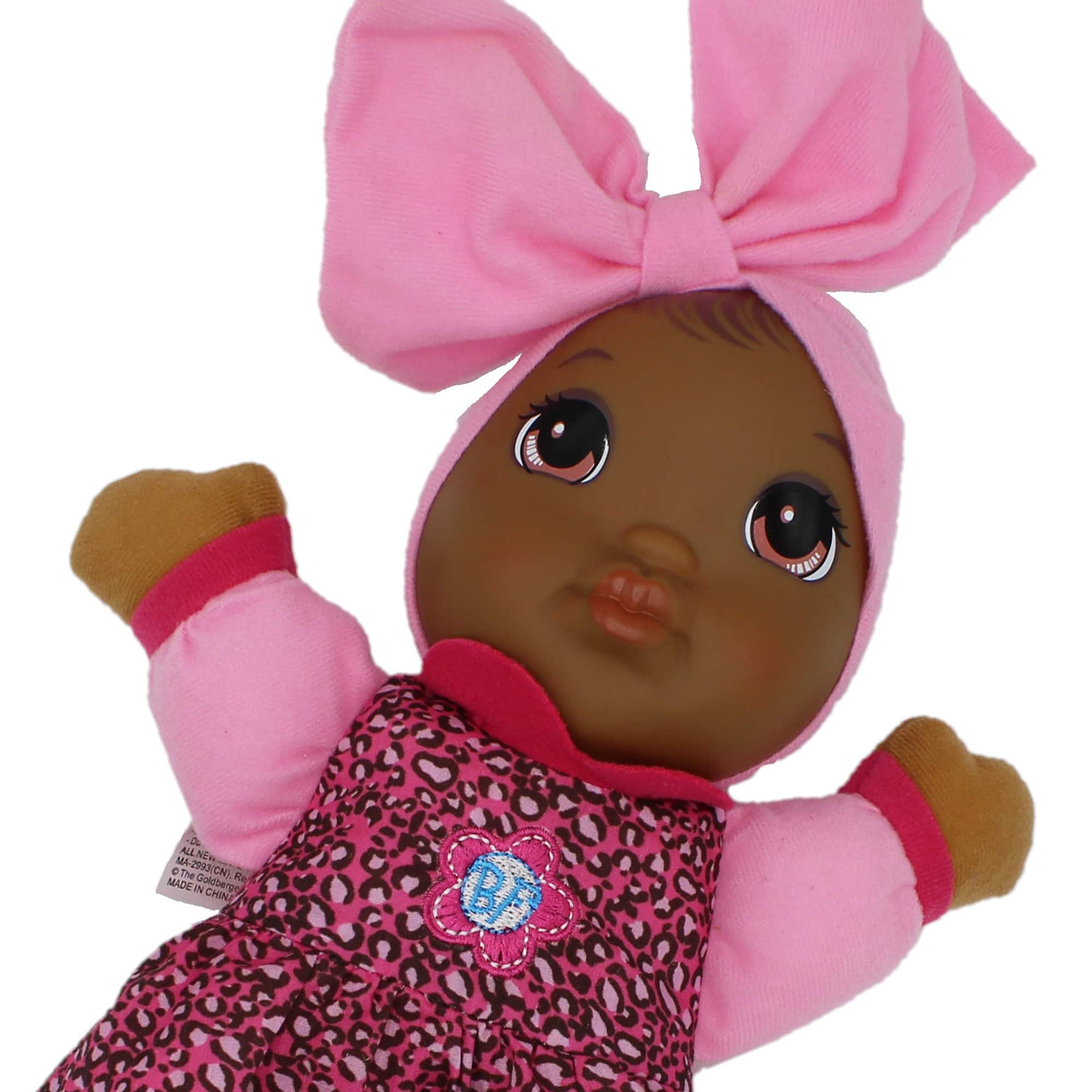 Goldberger Baby&#x27;s First&#xAE; Kisses&#x2122; 13&#x22; Baby Doll with Animal Print Top
