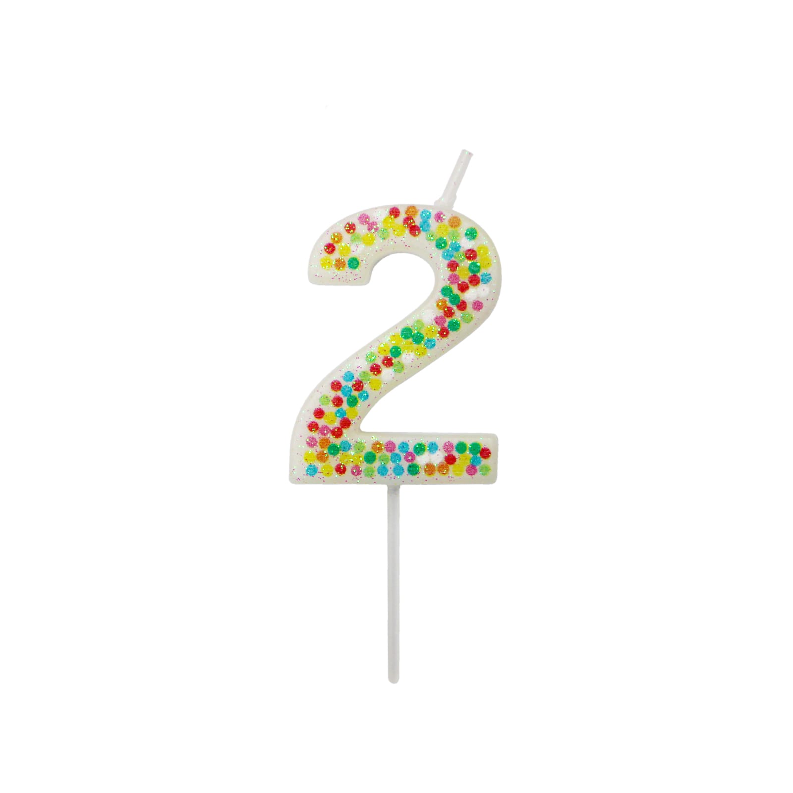 12 Pack: Confetti Number Birthday Candle by Celebrate It™