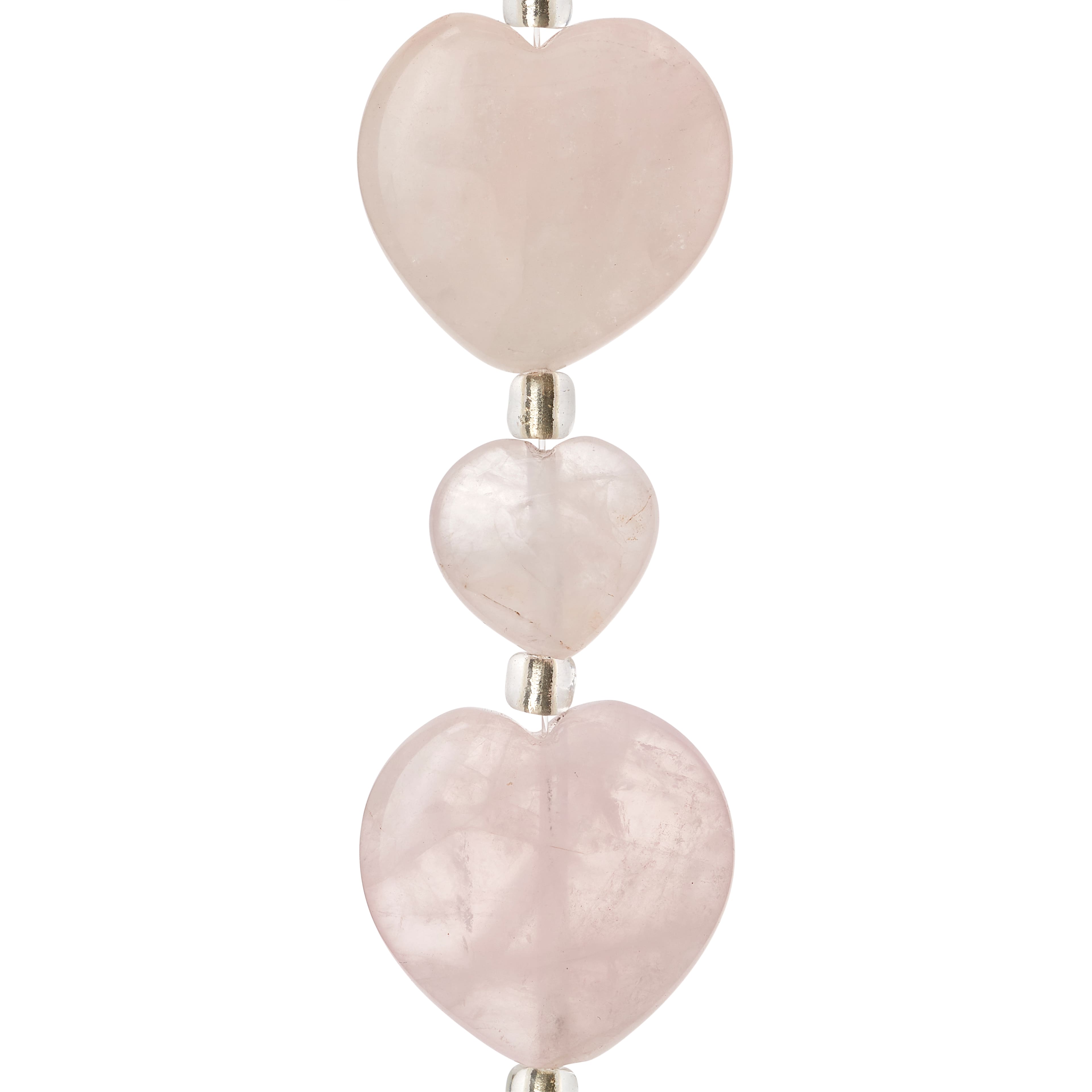 12 Pack: Light Pink Mixed Heart Rose Quartz Beads, 20mm by Bead Landing™