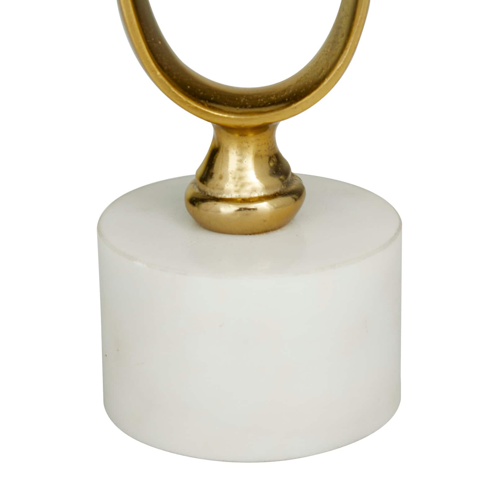 Gold Aluminum Modern Candle Holder Set, 15&#x27;&#x27; &#x26; 19&#x27;&#x27;