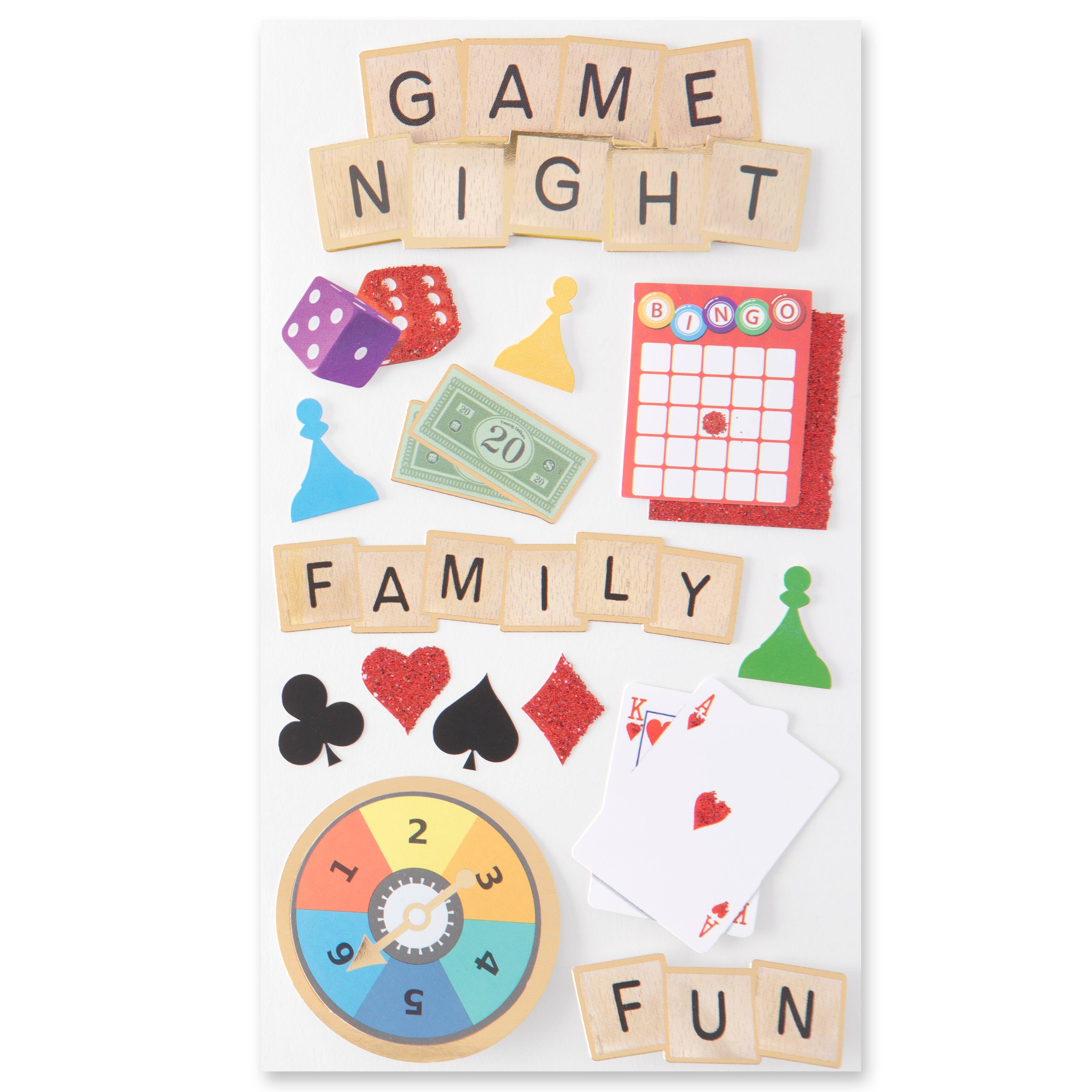 Game Night Dimensional Stickers by Recollections&#x2122;