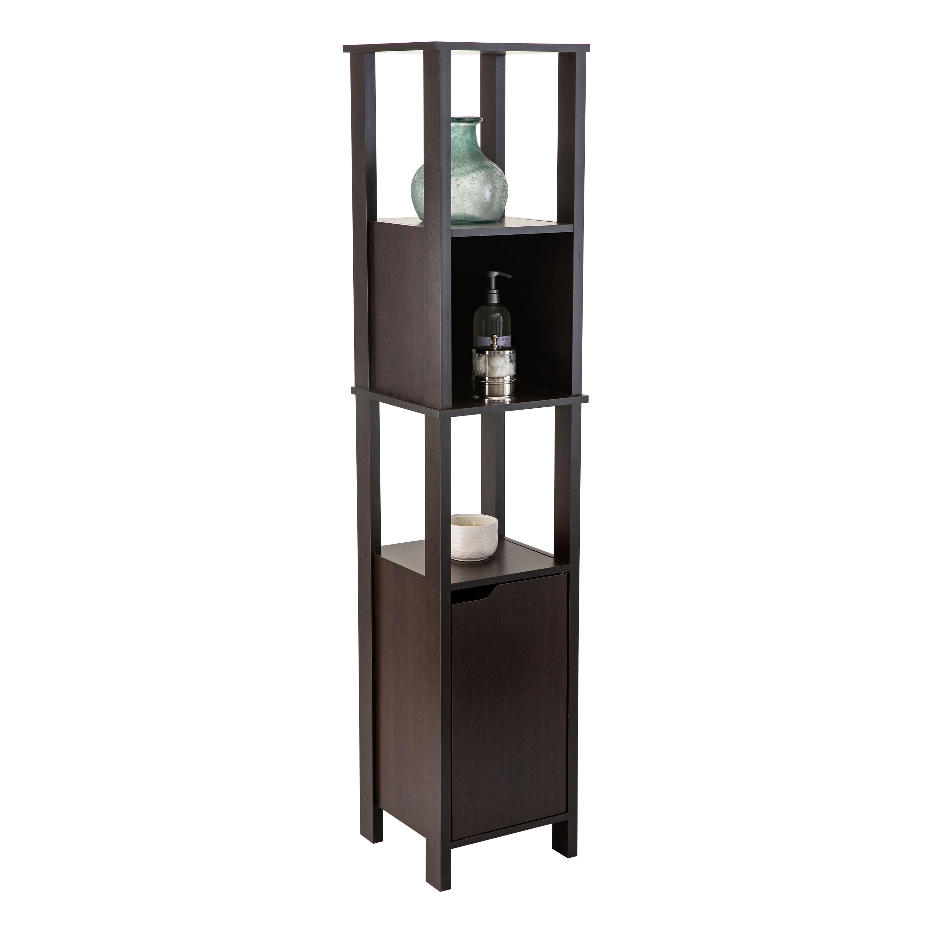 Organize It All 67" Espresso 5-Shelf Ambassador High Cabinet
