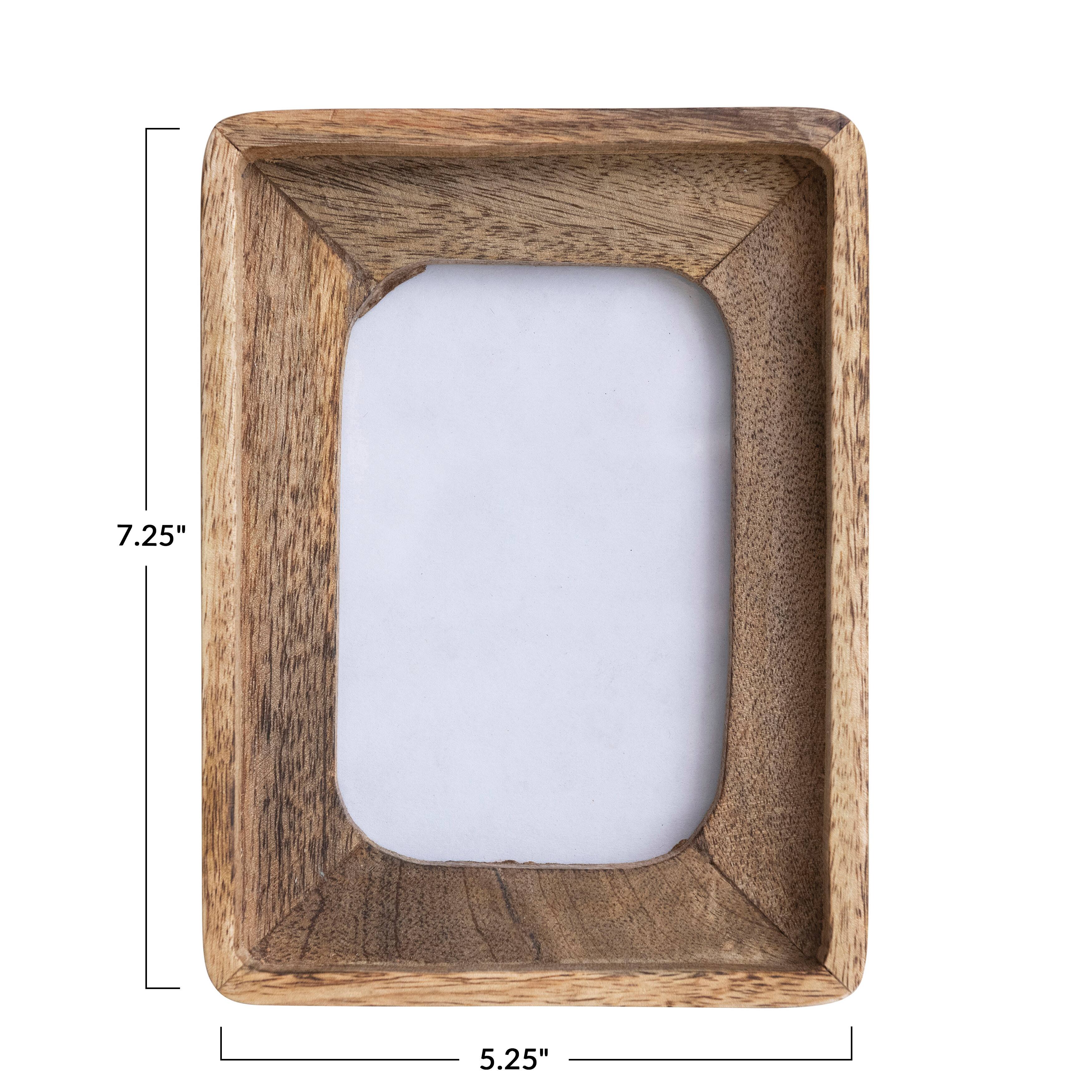 Hello Honey® Natural Organically Shaped Hand Carved Wood Photo Frame