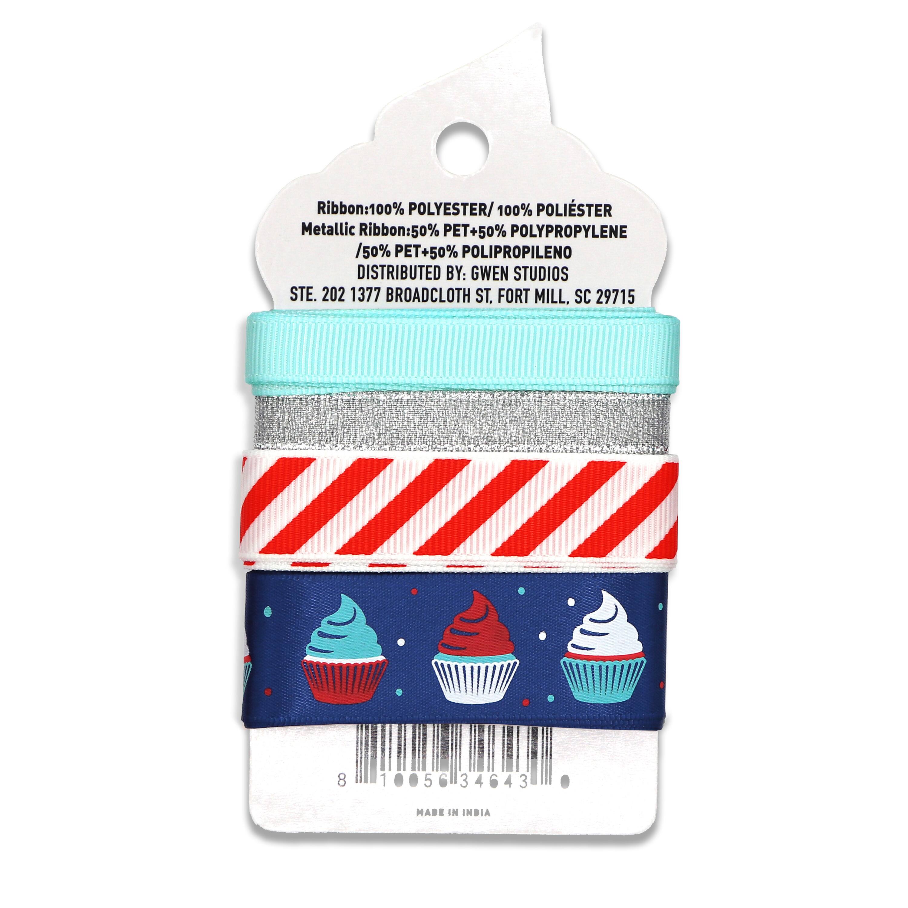 Gwen Studios Cupcakes Printed Ribbon Pack