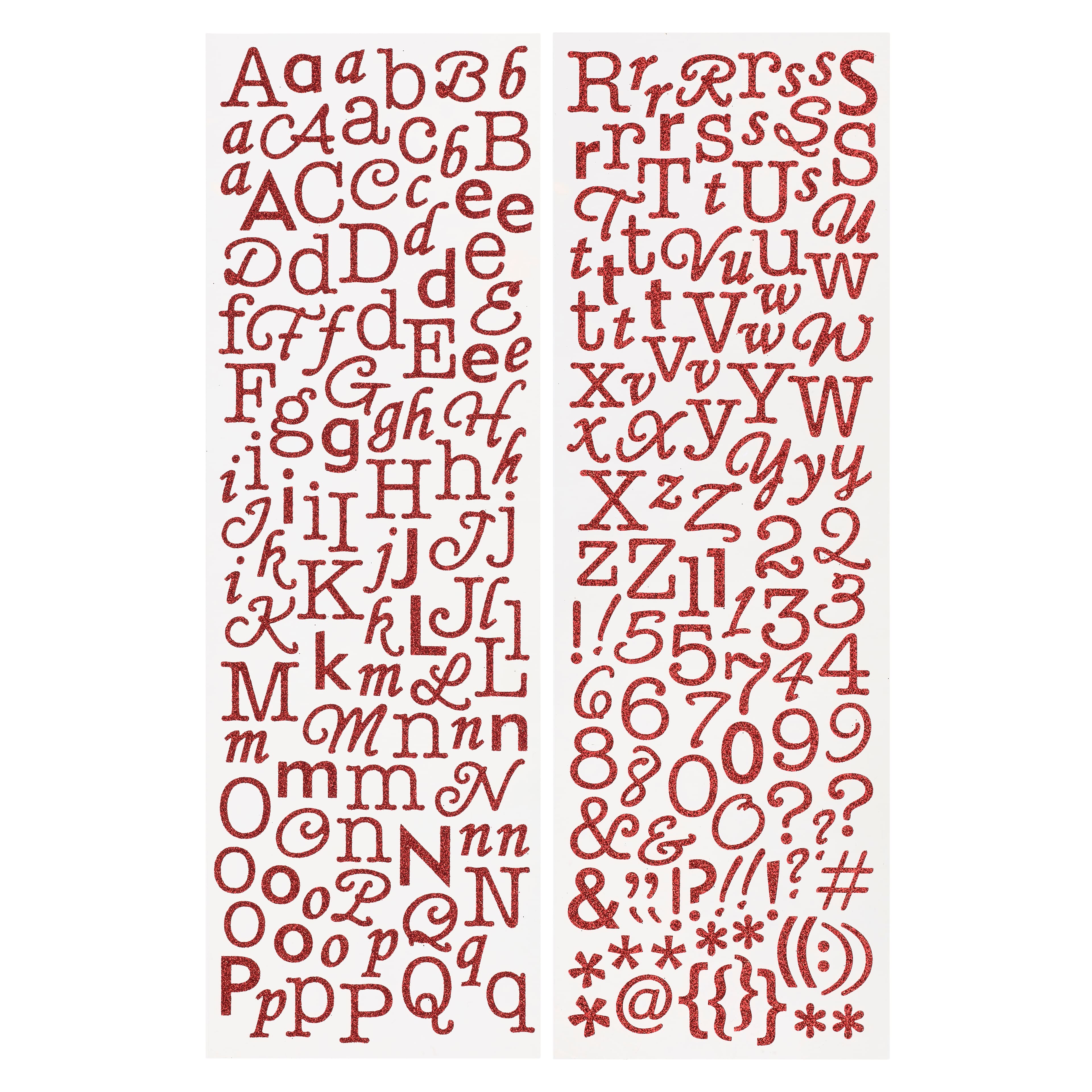 Sticko Alphabet Stickers-Silver Foil Script Small