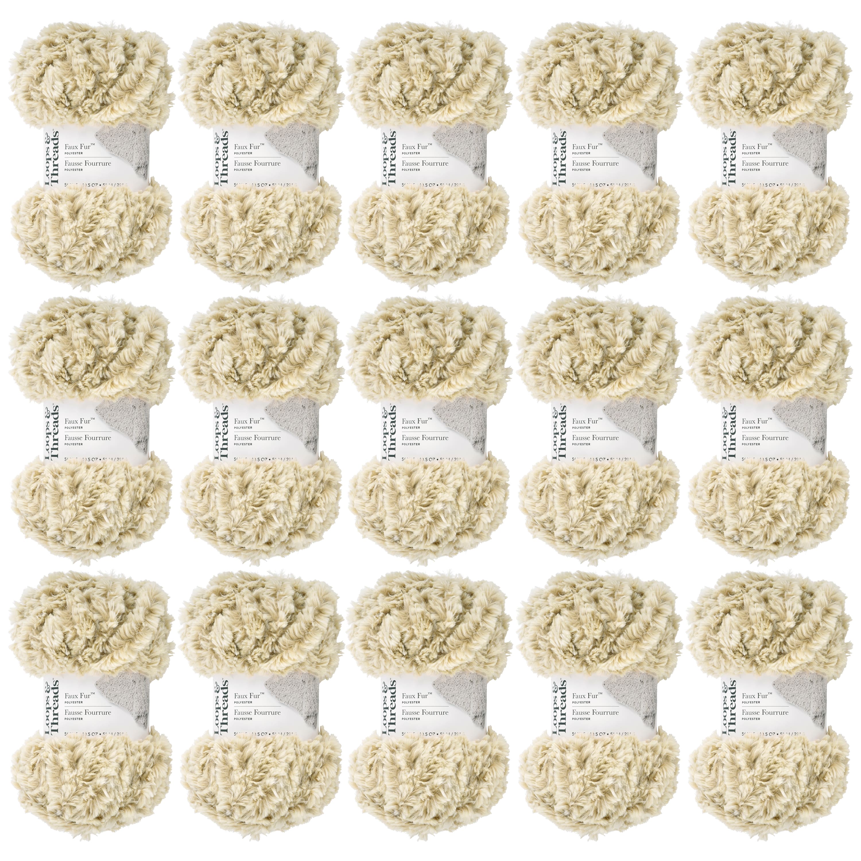 15 Pack: Faux Fur™ Yarn by Loops & Threads®