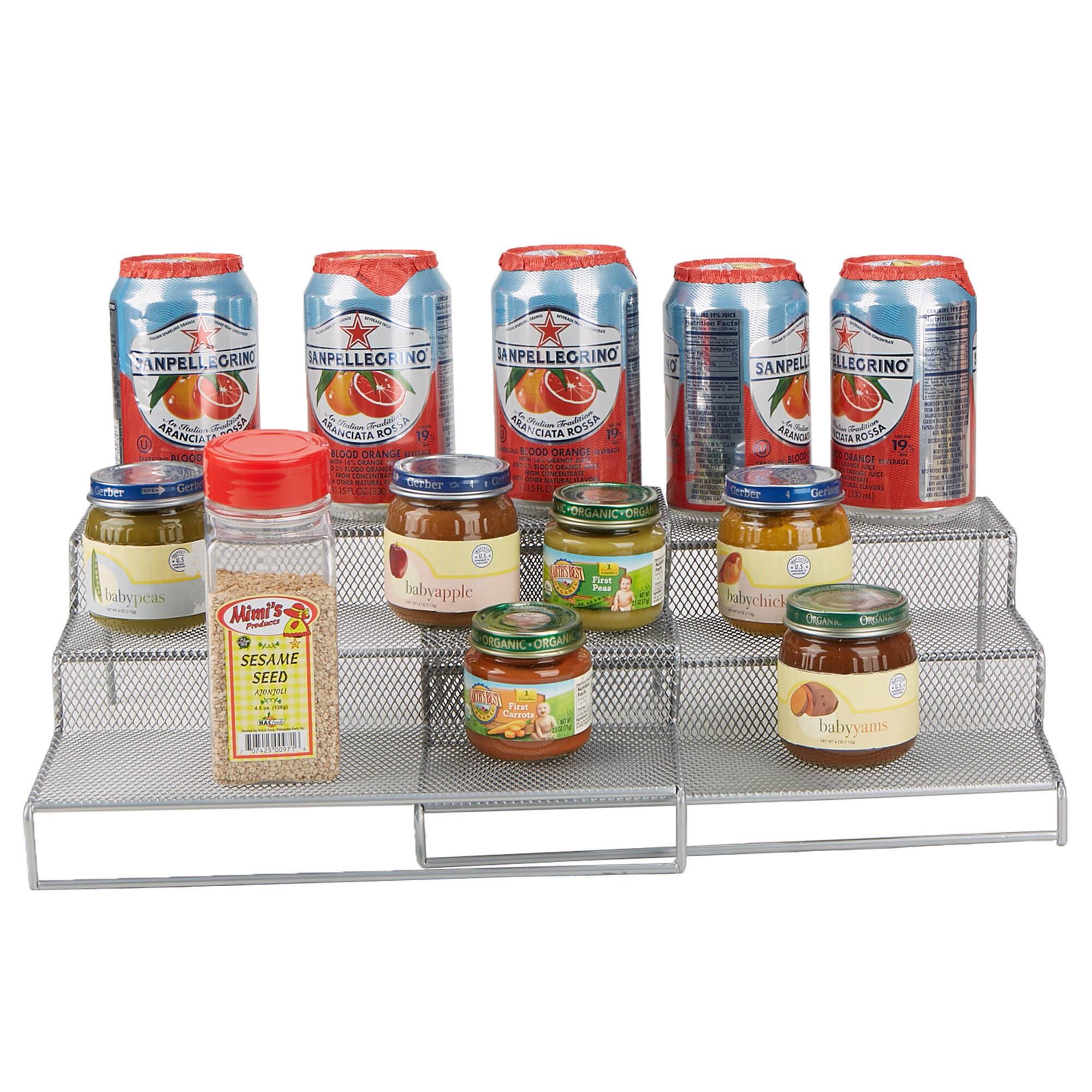 Mind Reader 3-Tier Silver Metal Mesh Multipurpose Kitchen Storage Organizer, 2ct.