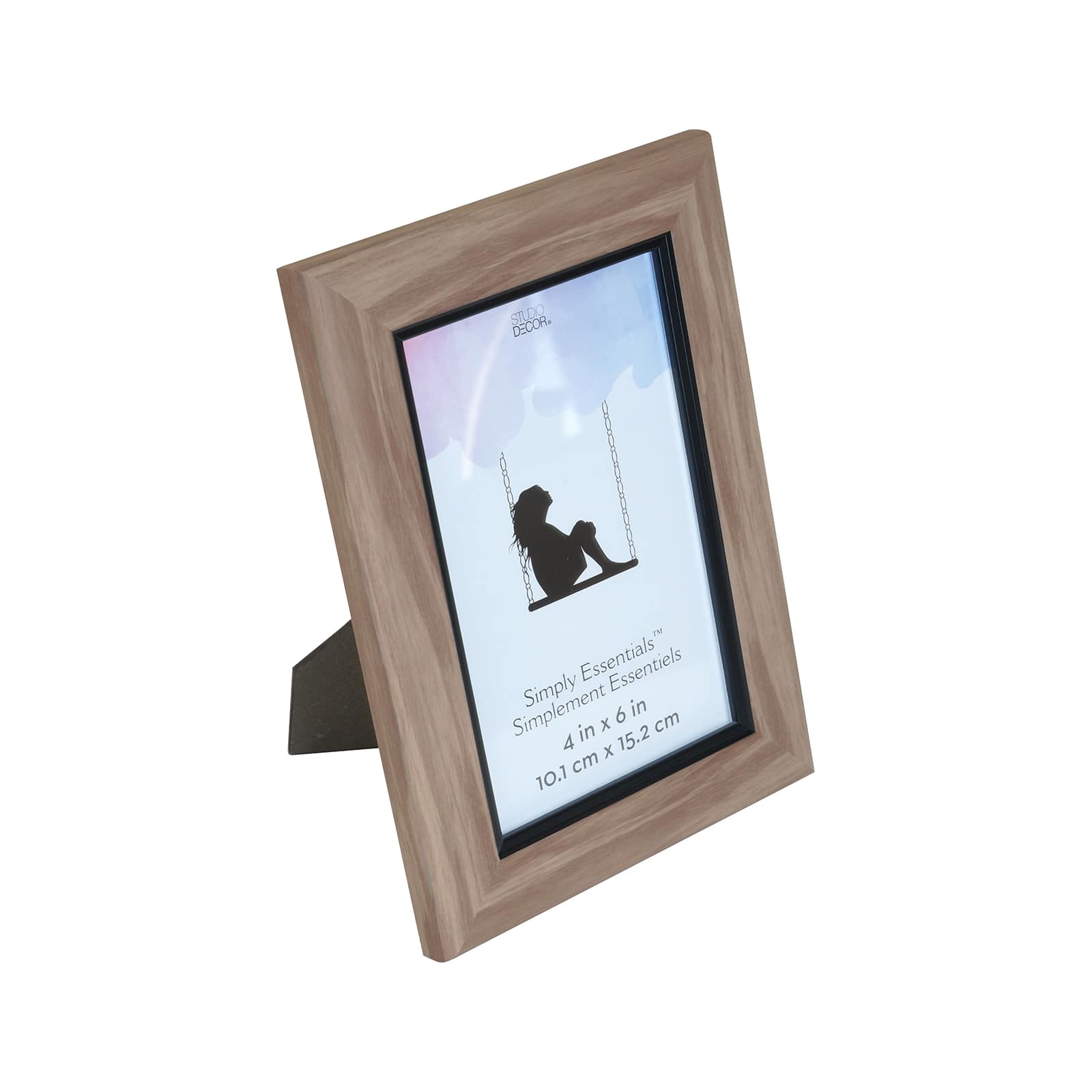Simply Essentials™ 4" x 6" Brown with Black Edge Frame by Studio Décor®