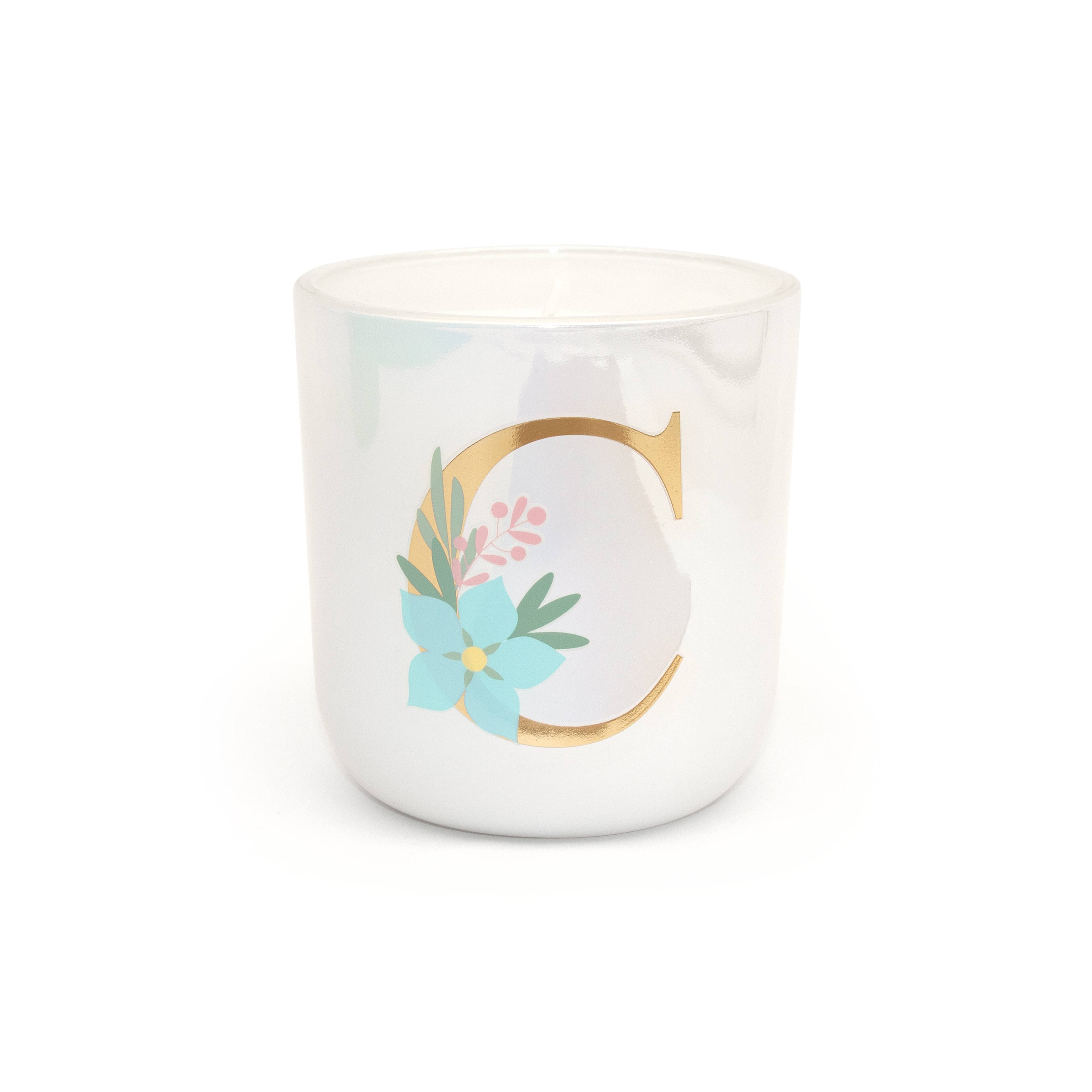 Assorted 10oz. Gold Monogram Citrus Sunrise Scented Jar Candle, Set 1 by Ashland&#xAE;
